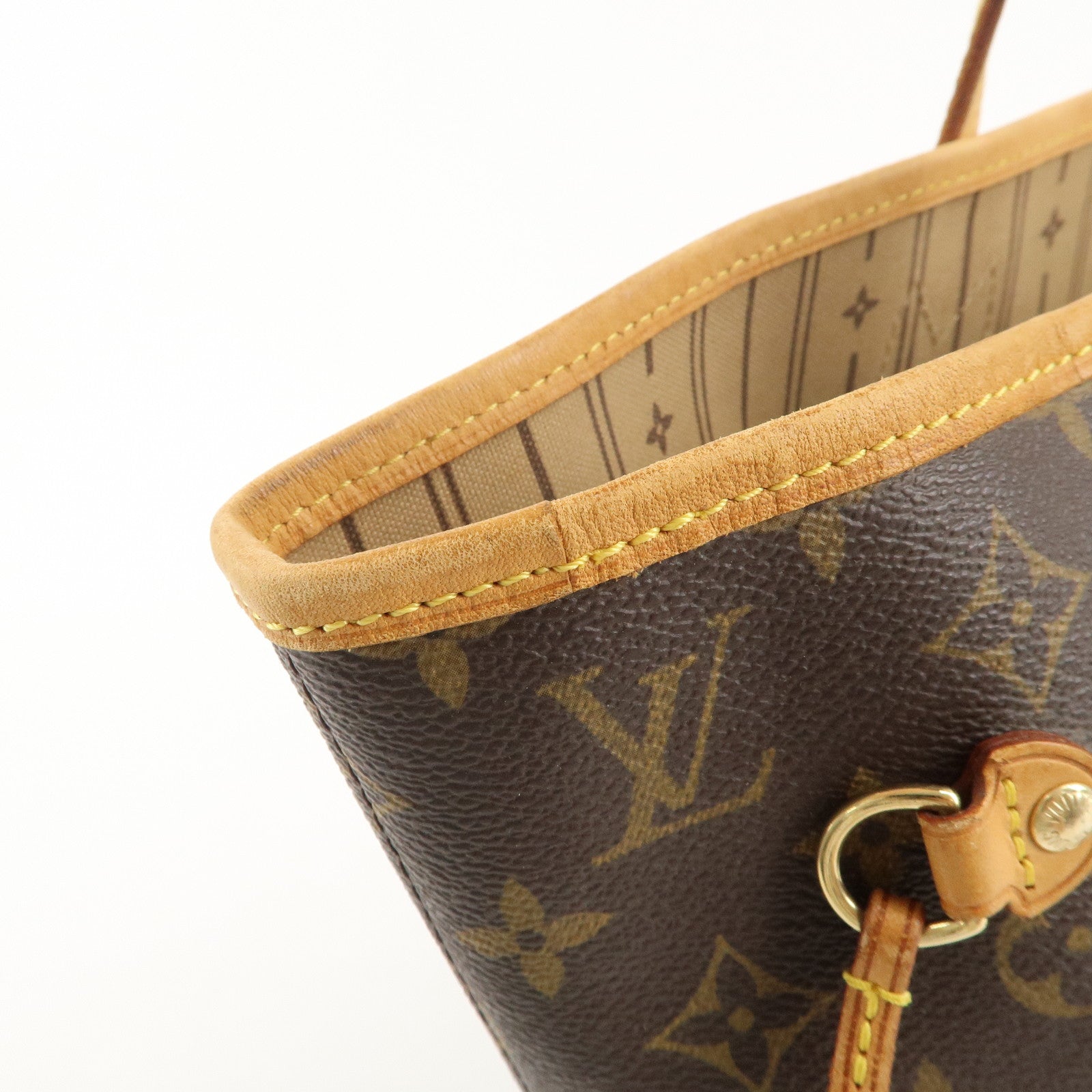 Louis Vuitton Monogram Neverfull MM Tote Bag Brown M40156