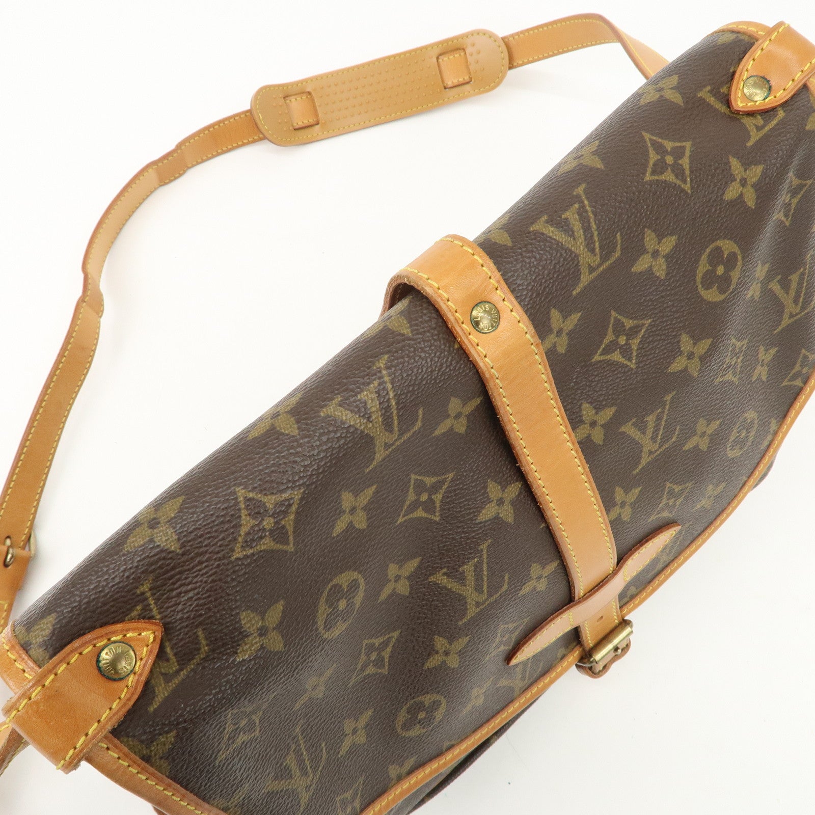 Louis Vuitton Monogram Saumur 30 Shoulder Bag Brown M42256 Used