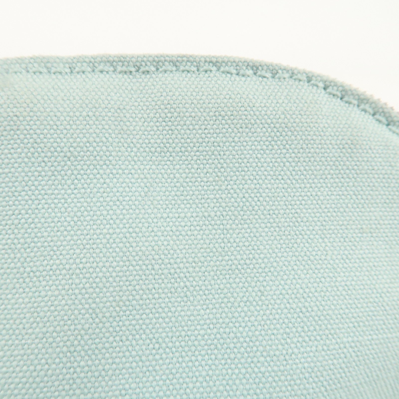 HERMES Canvas Leather Bolide Pouch MM Cosmetic Pouch Light Blue