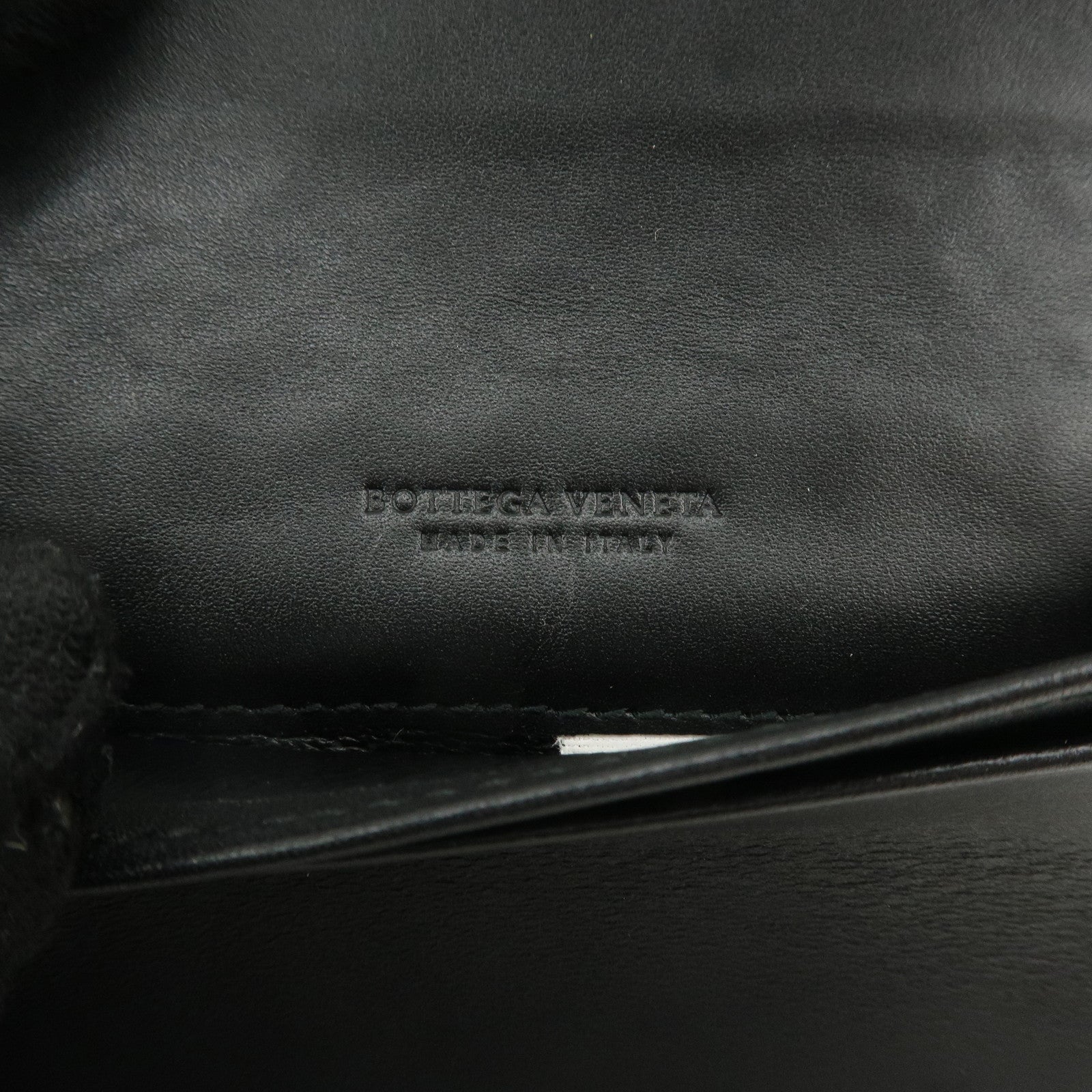 BOTTEGA VENETA Intrecciato Leather Card Case Black