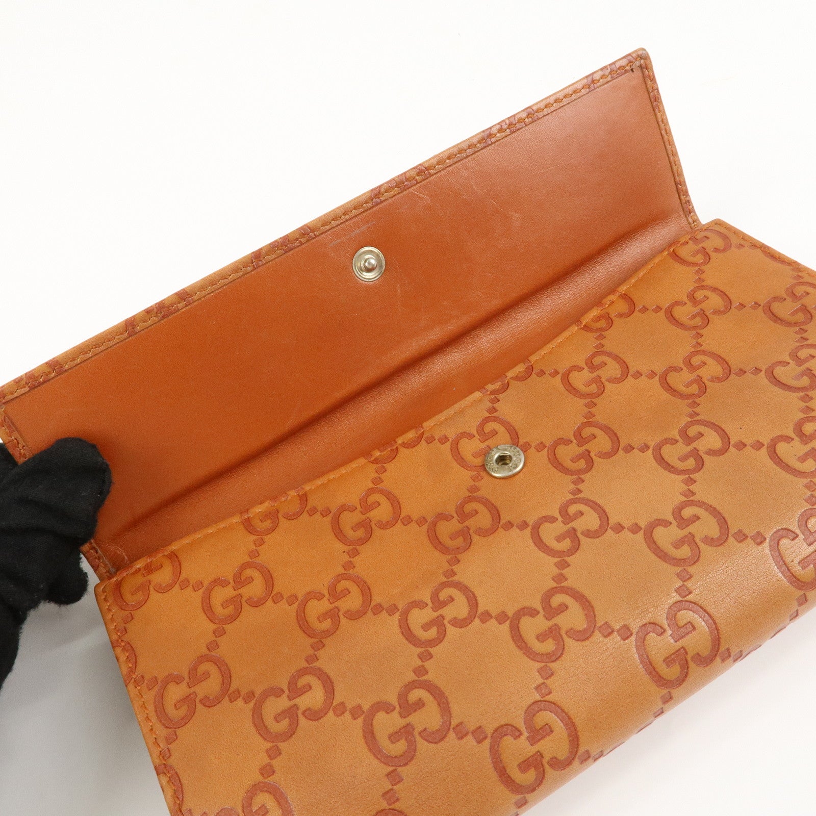 GUCCI Guccissima New Jackie Guccissima Leather Long Wallet 141430 Used