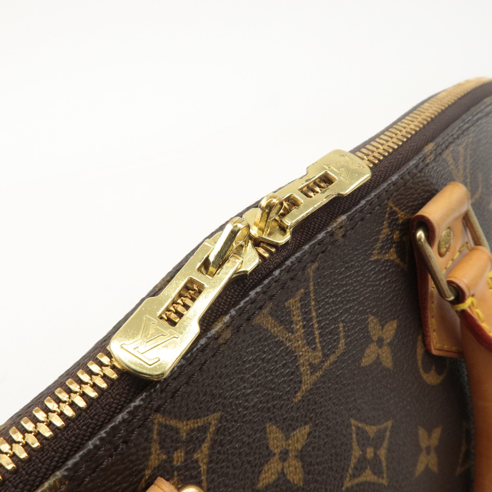 Louis Vuitton Monogram Alma Hand Bag Brown M51130