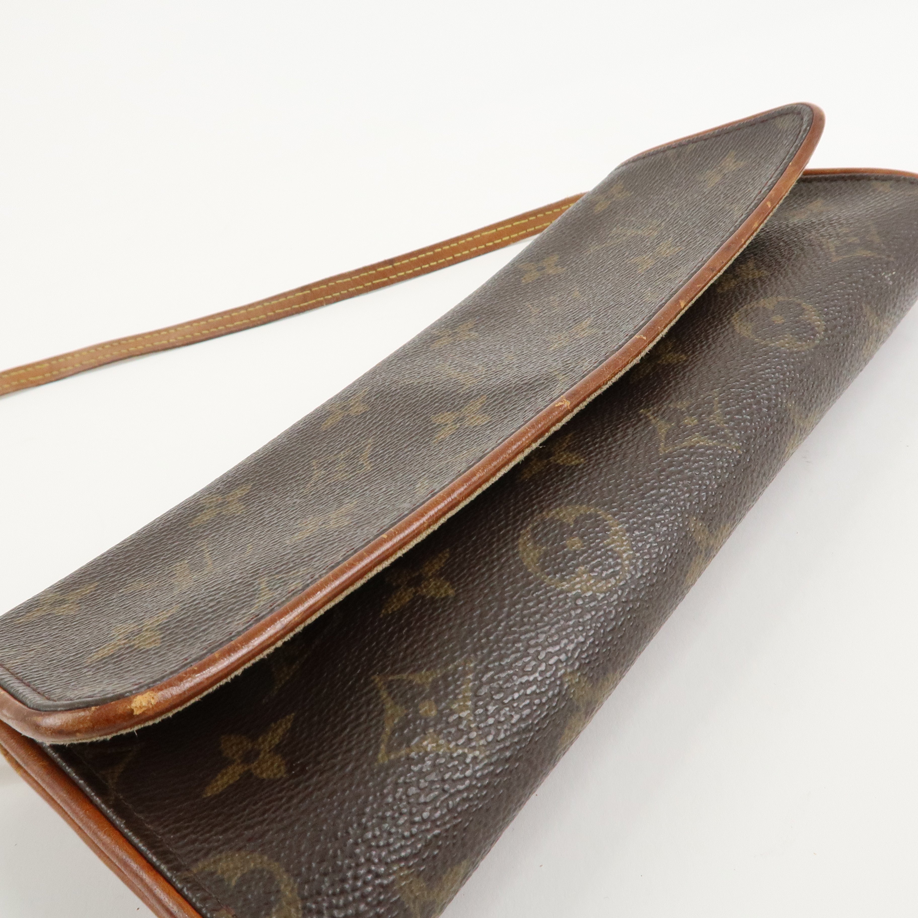 Louis Vuitton Monogram Pochette Twin GM 2Way Bag Brown M51852 Used