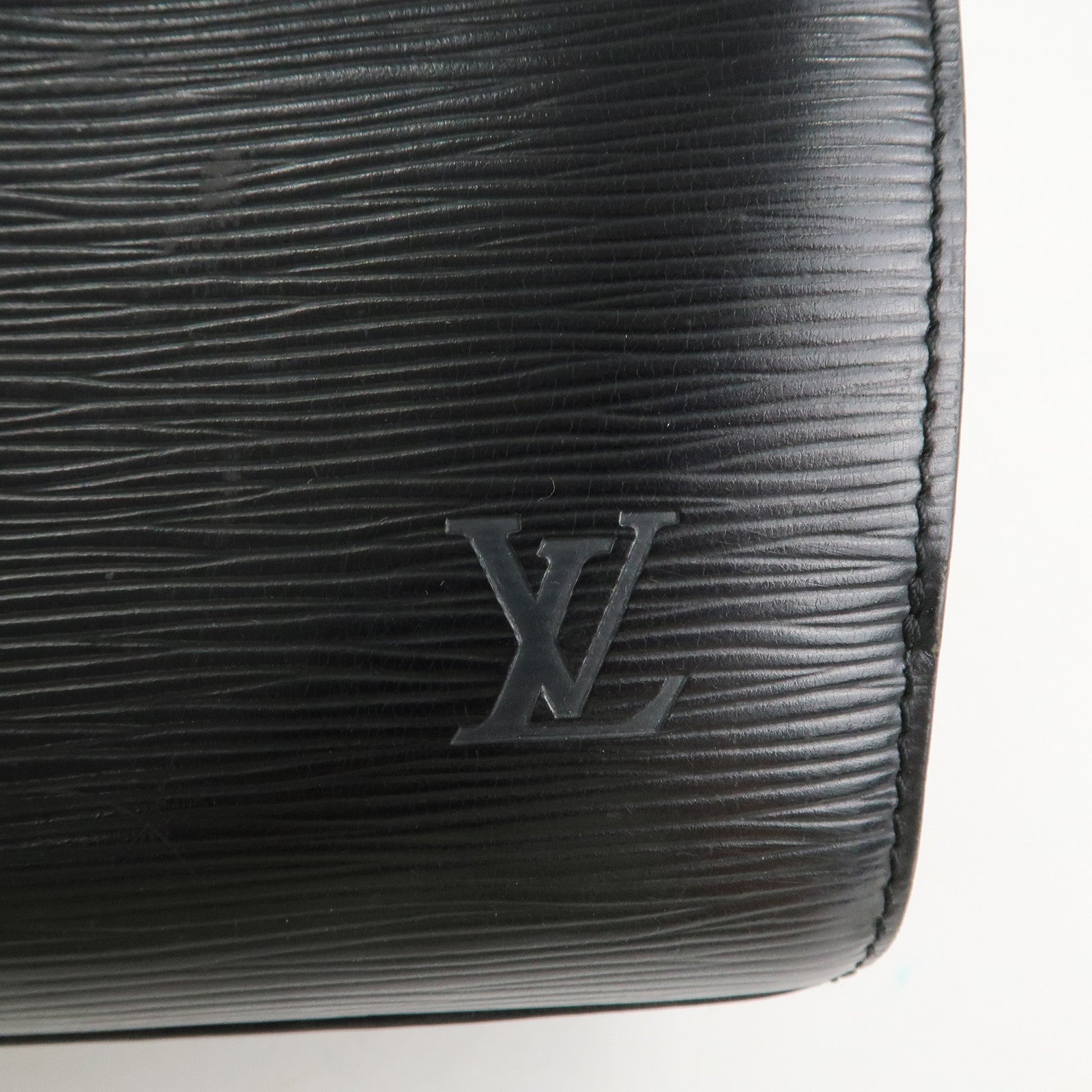 Louis Vuitton Epi Pont Neuf Hand Bag Gold HDW Noir M52052