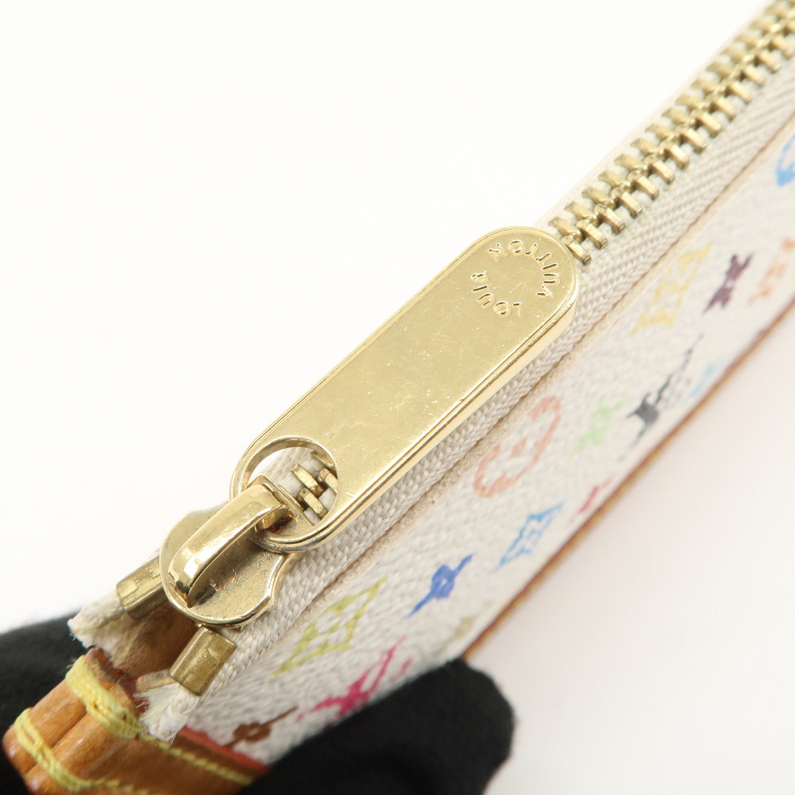 Louis Vuitton Monogram Multicolor Pochette Cles Blanc M92655