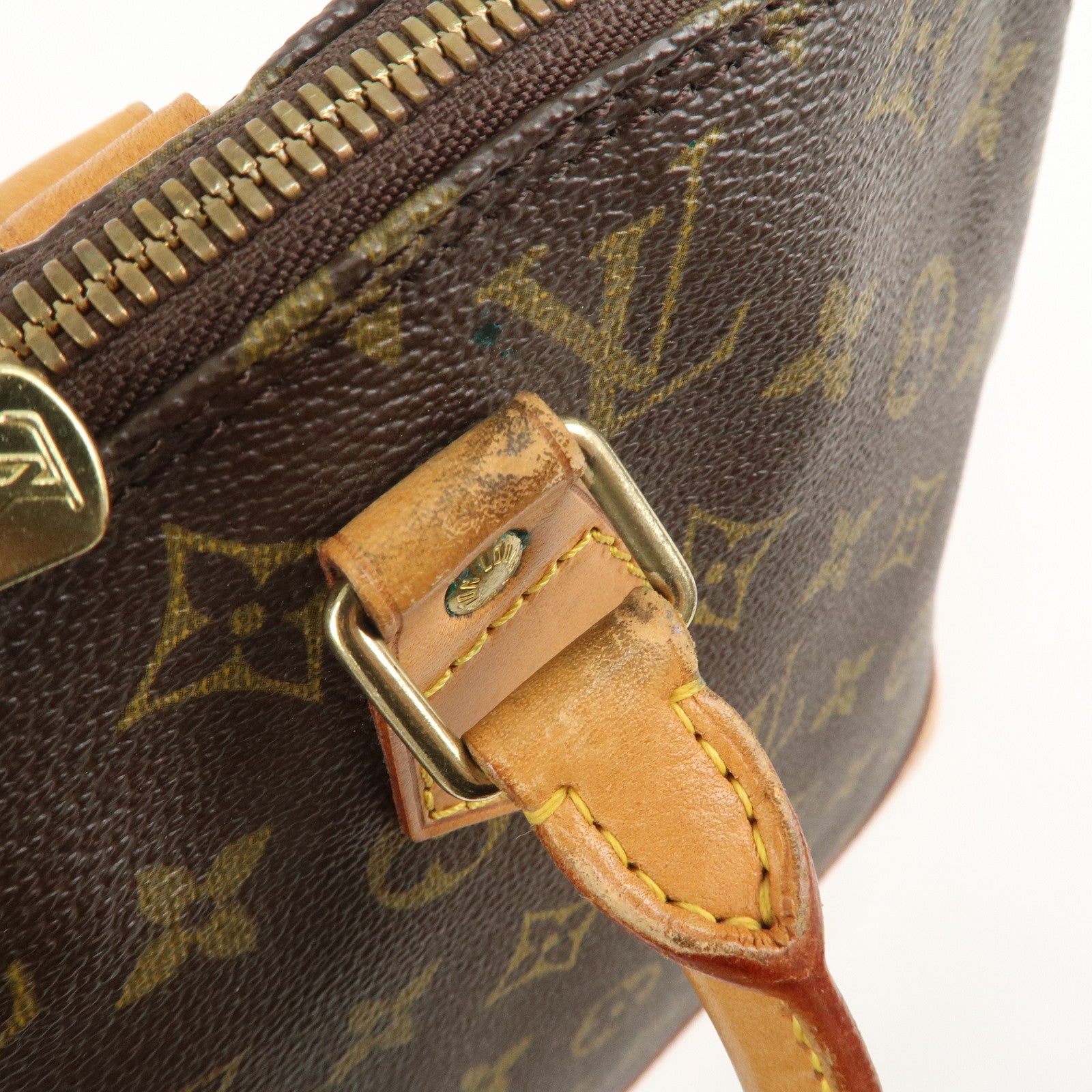 Louis Vuitton Monogram Alma Hand Bag Brown M51130