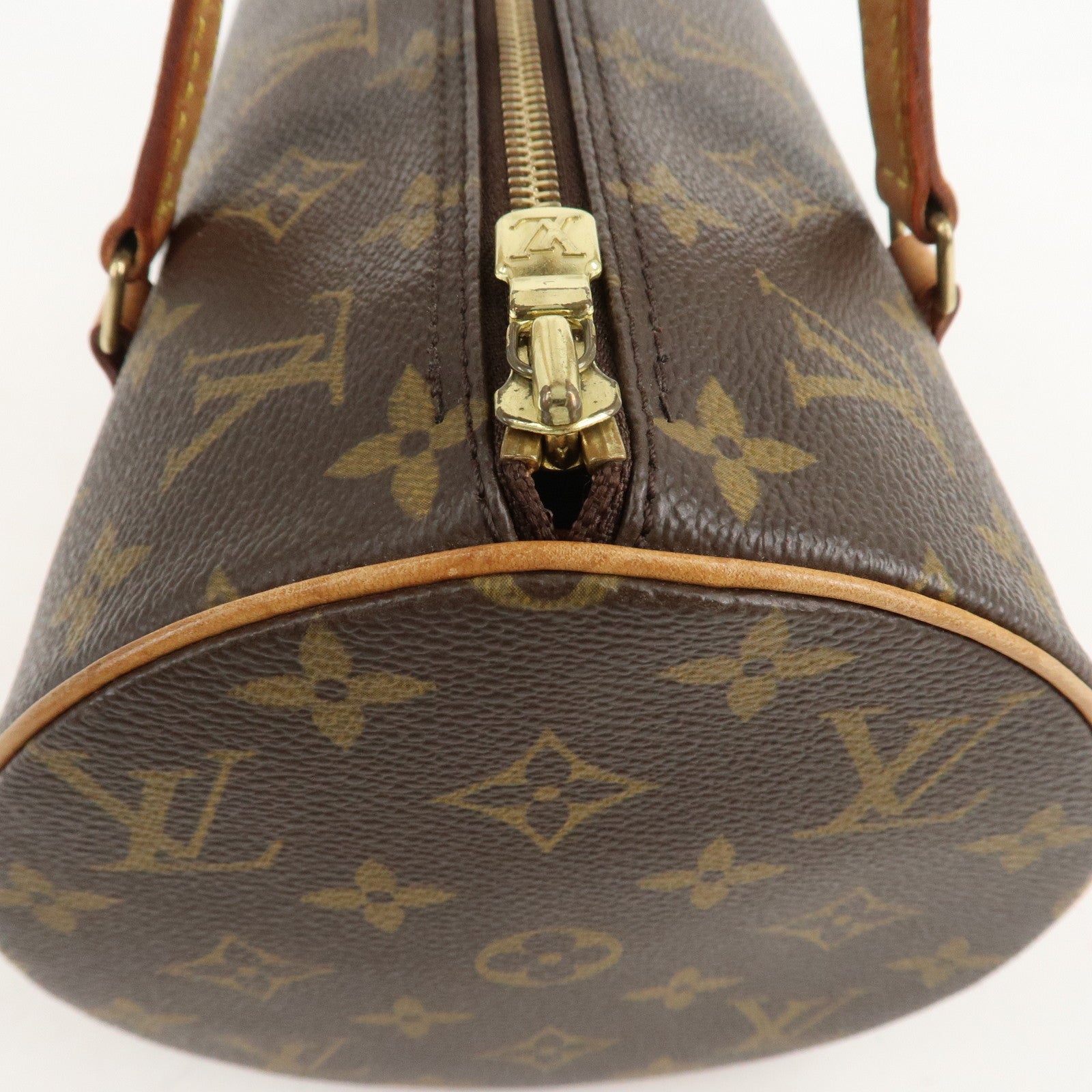 Louis Vuitton Monogram Papillon 30 Hand Bag New Style Brown M51385 Used