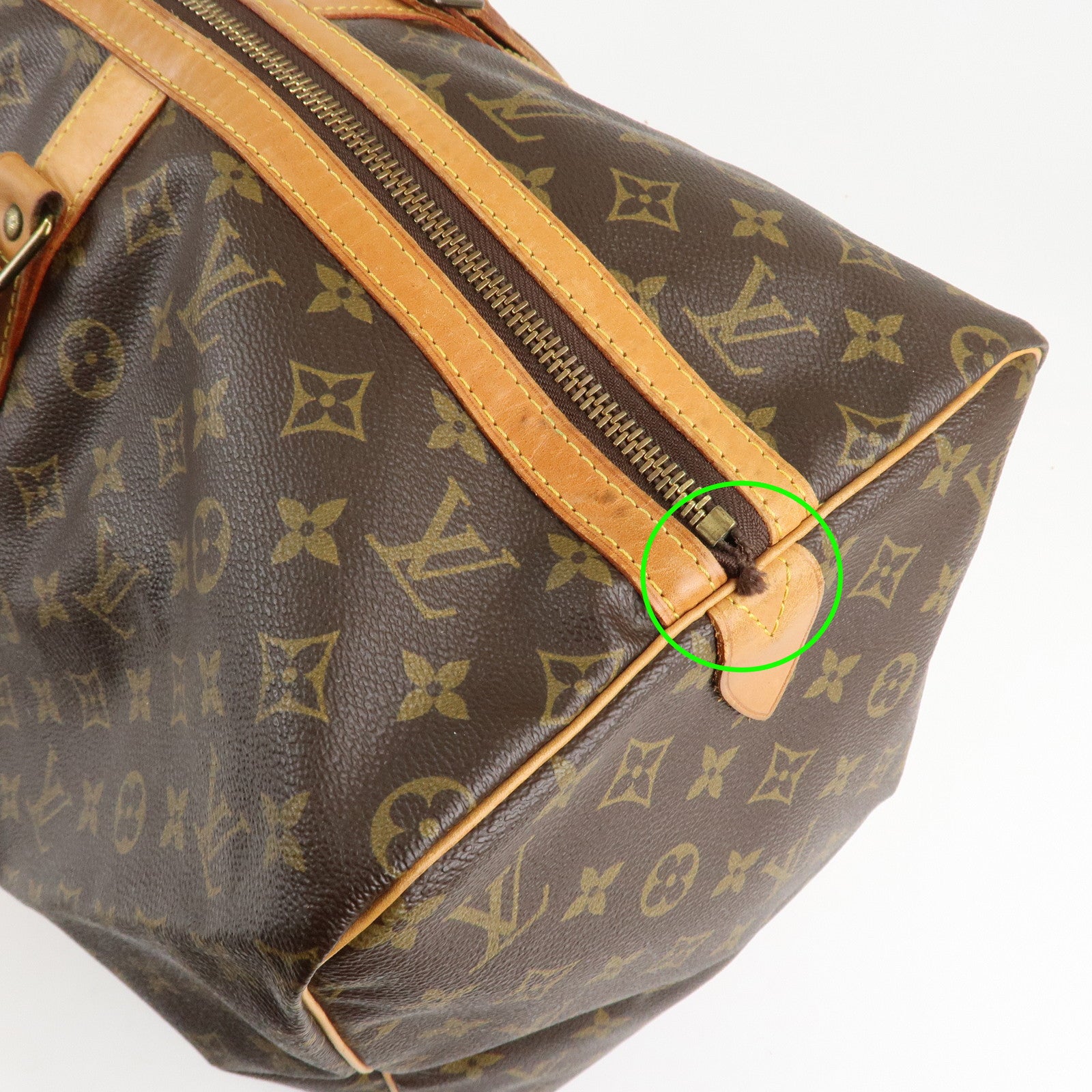 Louis Vuitton Monogram Sac Souple 55 Boston Bag Brown M41622 Used