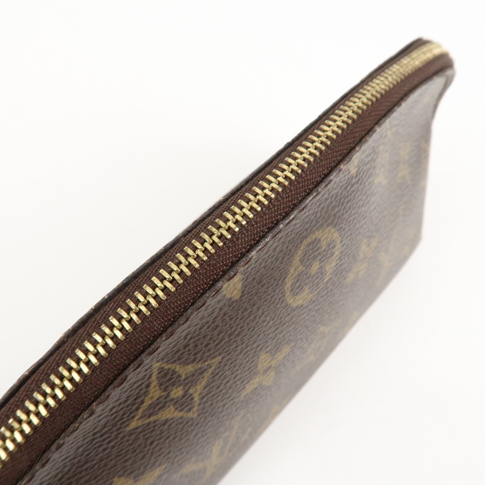 Louis Vuitton Monogram Pochette Cosmetic Pouch Brown M47515 Used