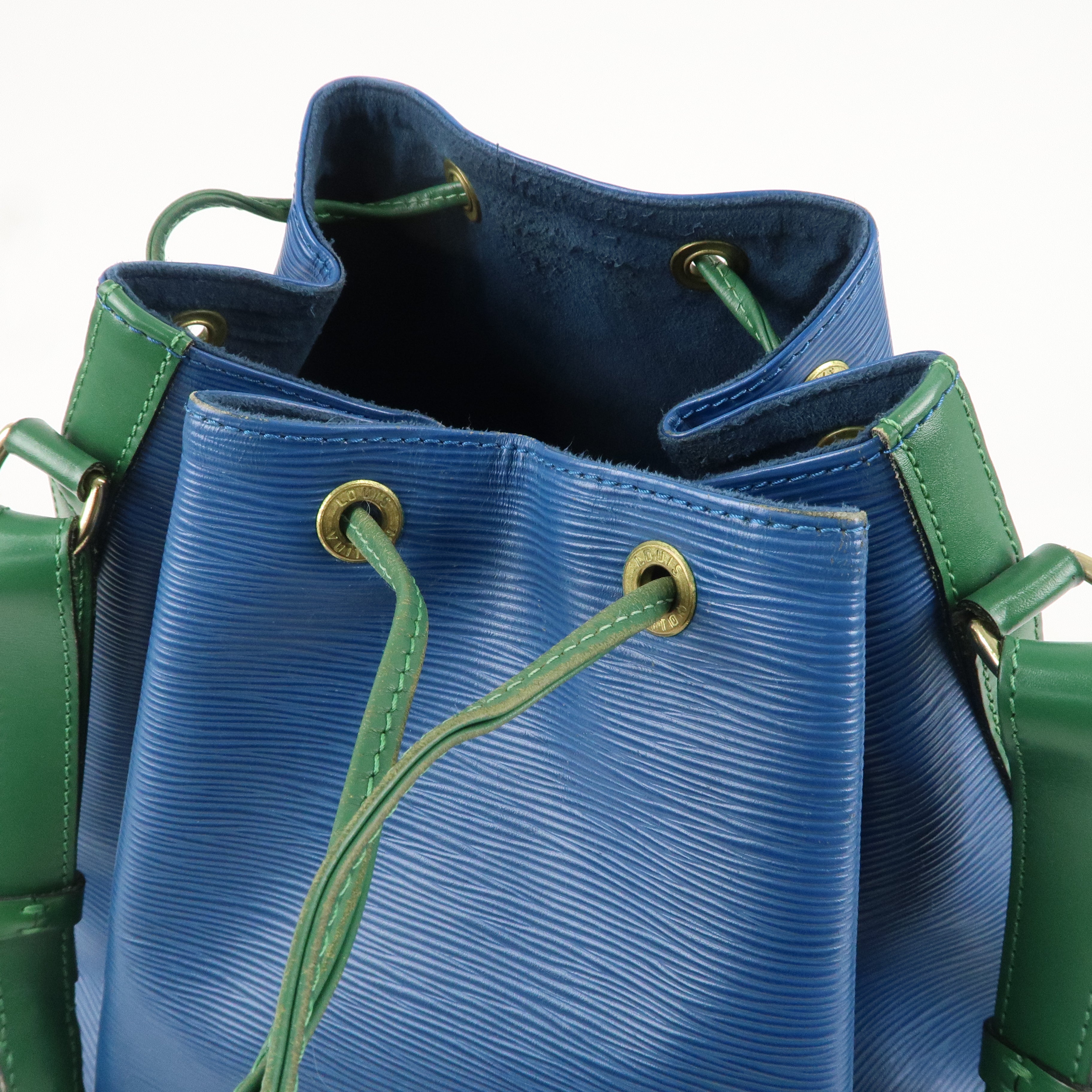 Louis Vuitton Epi Bi-Color Noe Shoulder Bag Blue Green M44044