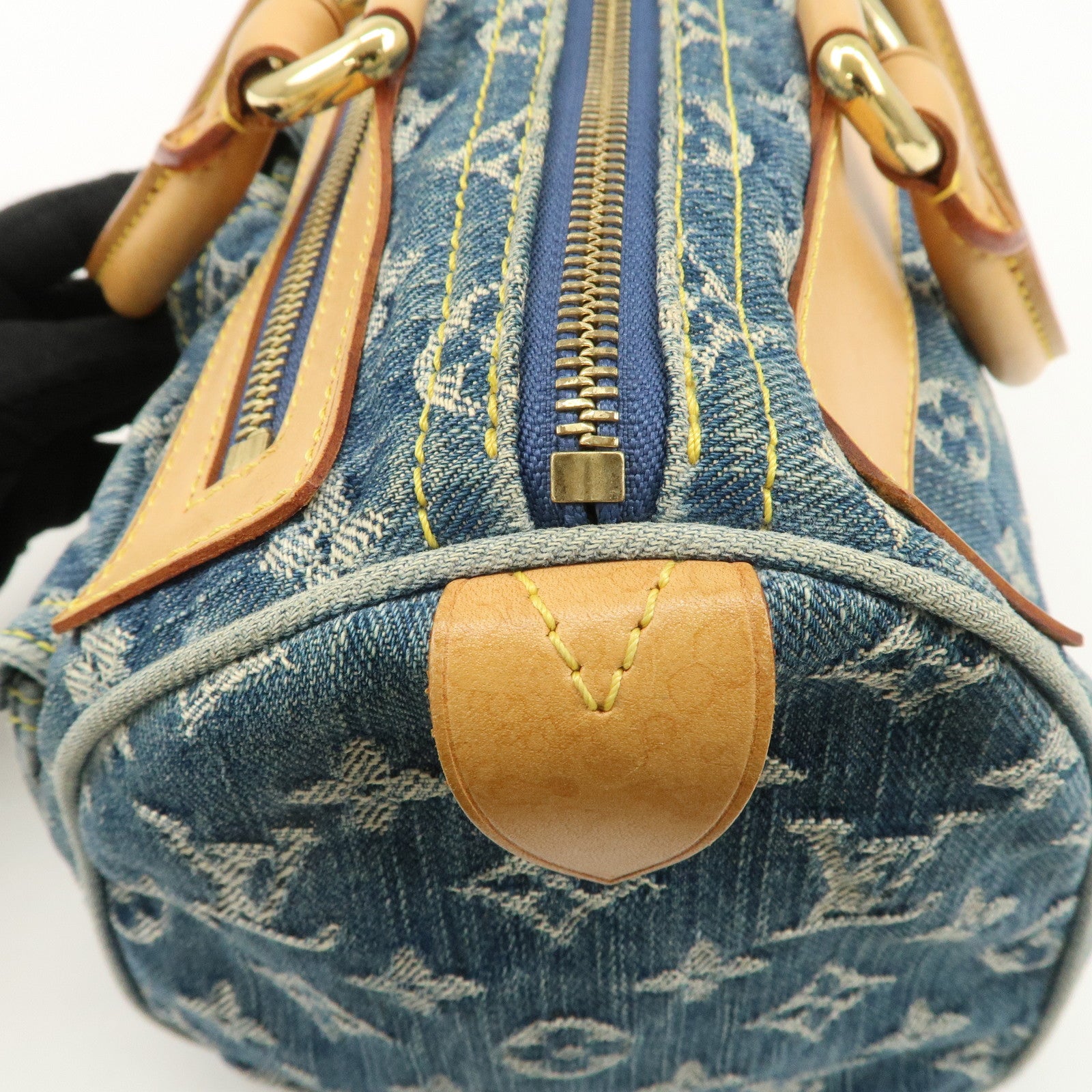 Louis Vuitton Monogram Denim Neo Speedy Boston Bag Blue M95019