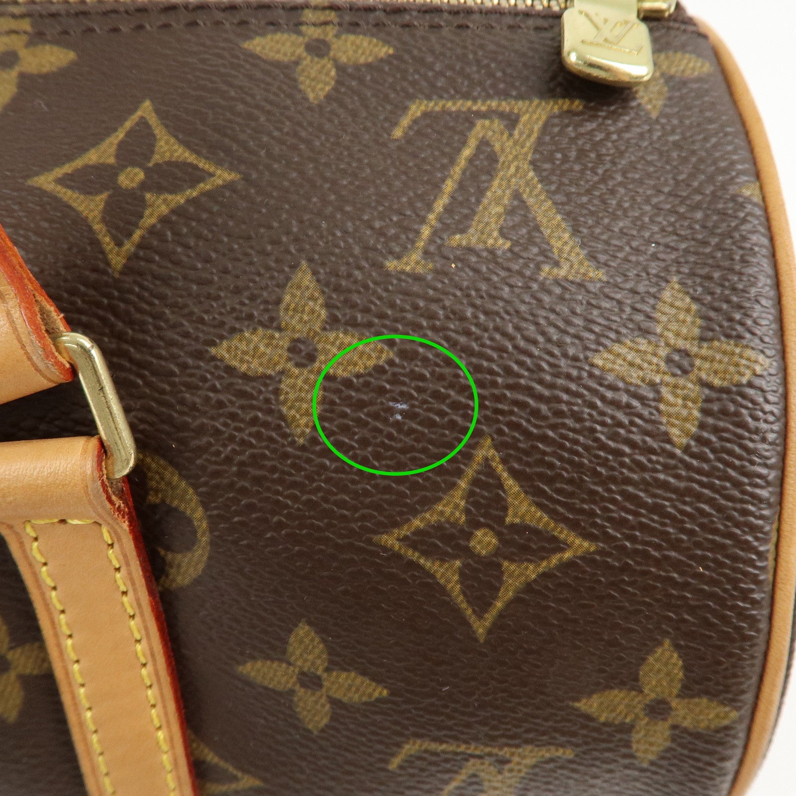 Louis Vuitton Monogram Papillon 30 Hand Bag New Style Brown M51385 Used