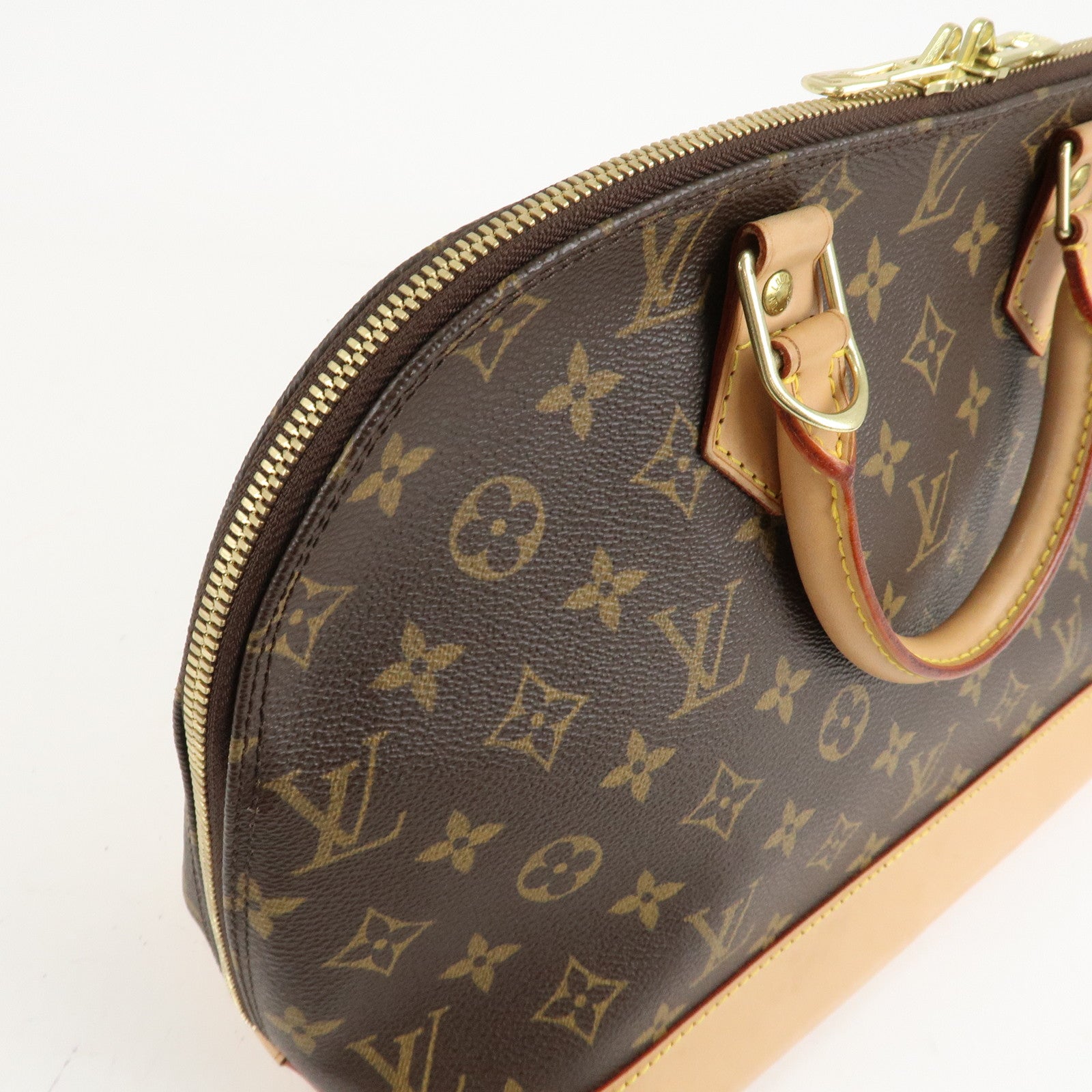 Louis Vuitton Monogram Alma Hand Bag Brown M51130 Used