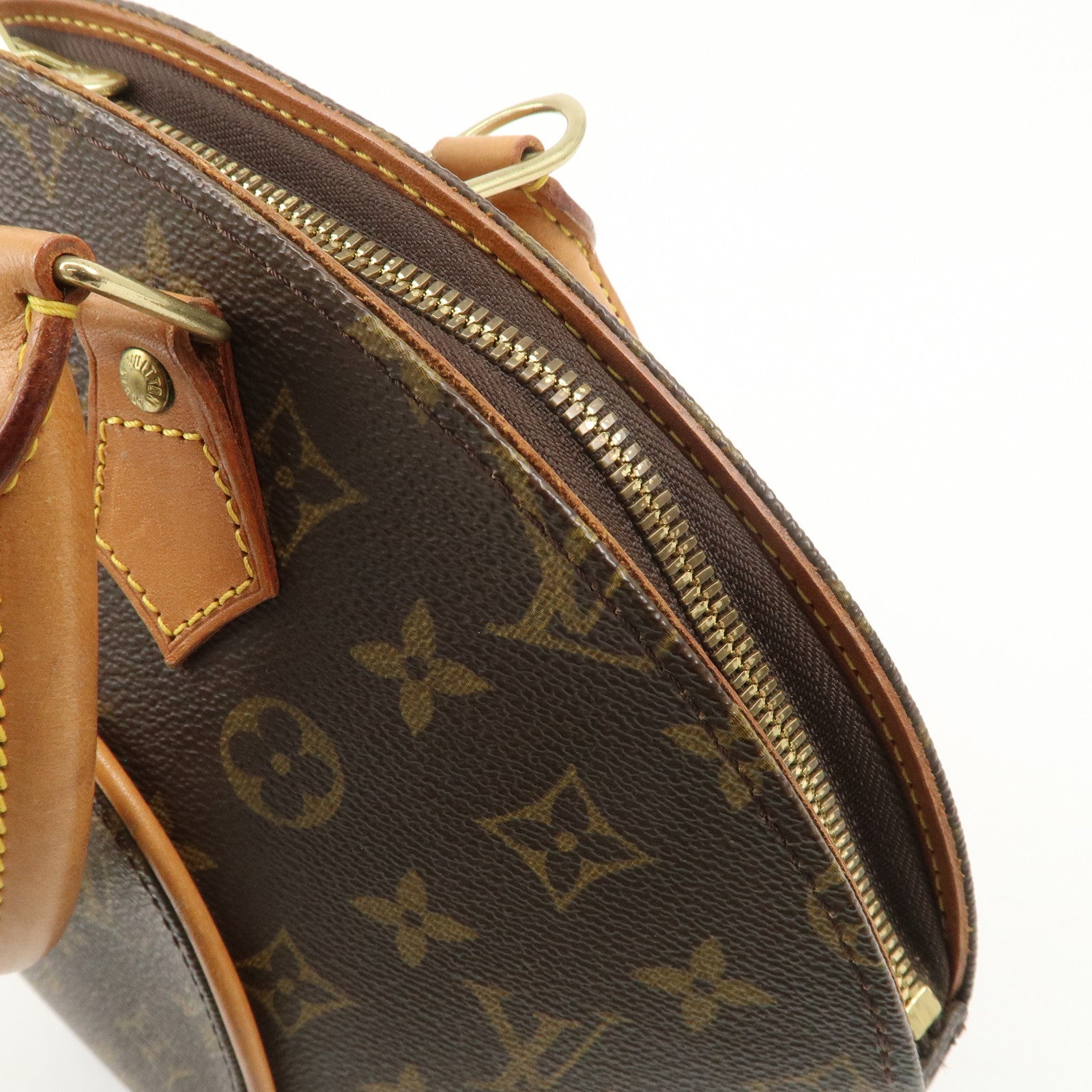 Louis Vuitton Monogram Ellipse PM Hand Bag Brown M51127 Used