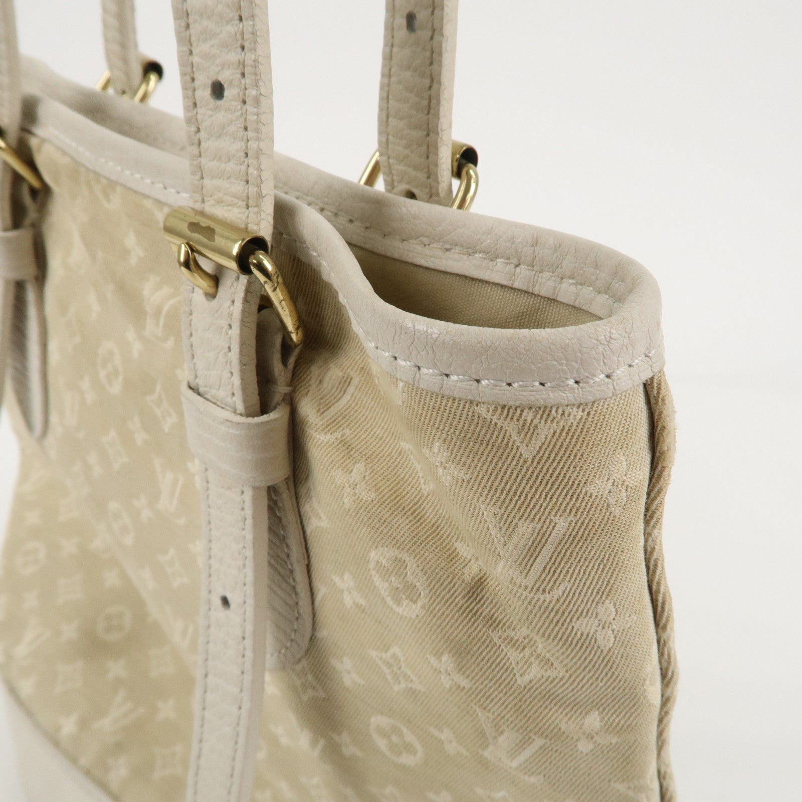 Louis Vuitton Monogram Mini Lin Bucket PM Hand Bag M95316