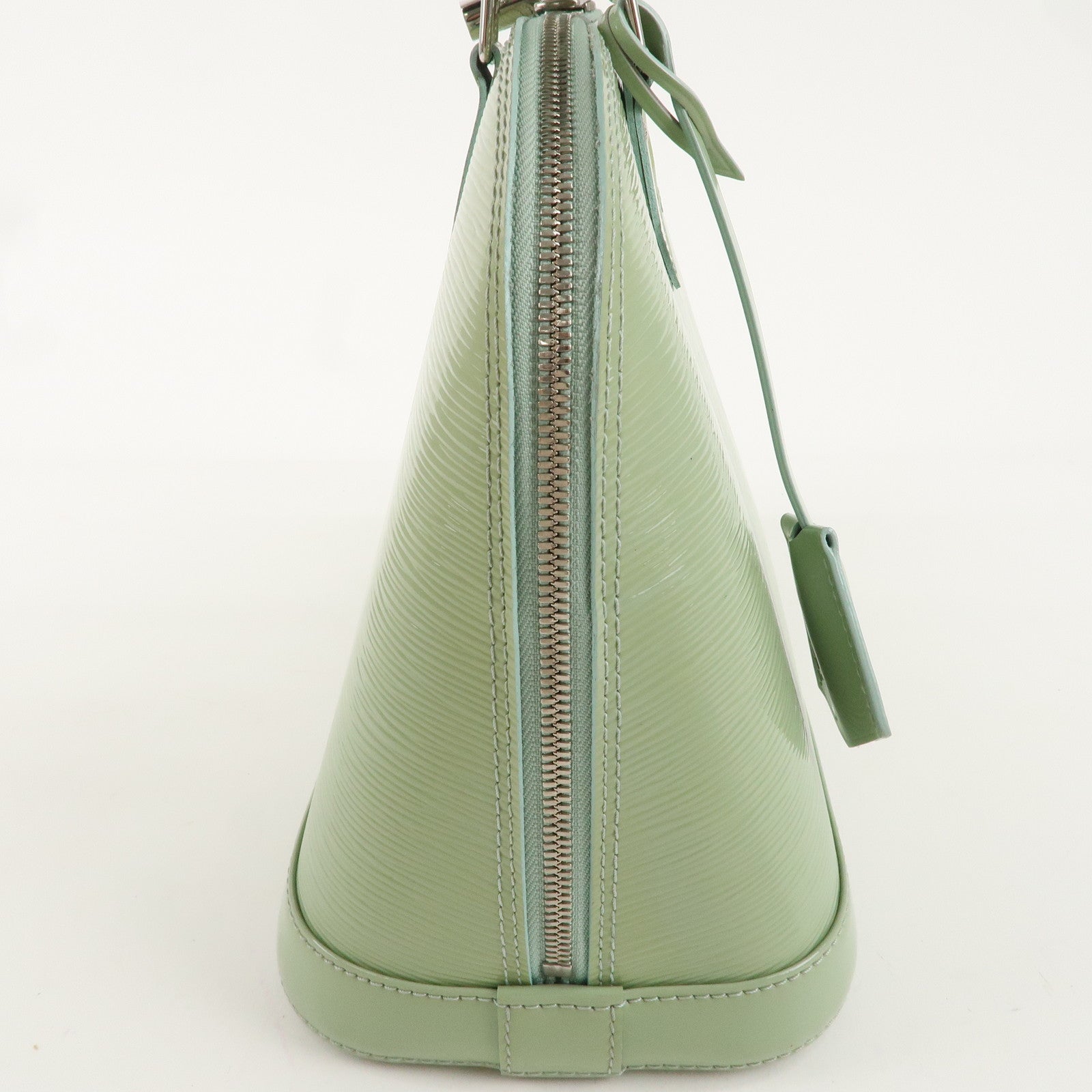 Louis Vuitton Epi Patent Leather Alma Hand Bag Light Green M52142