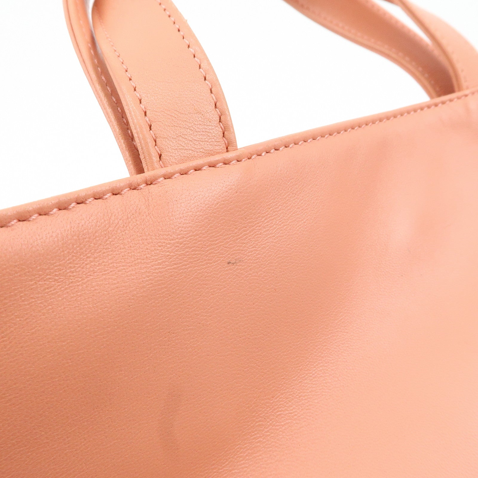 LOEWE Anagram Leather Tote Bag Hand Bag Pink