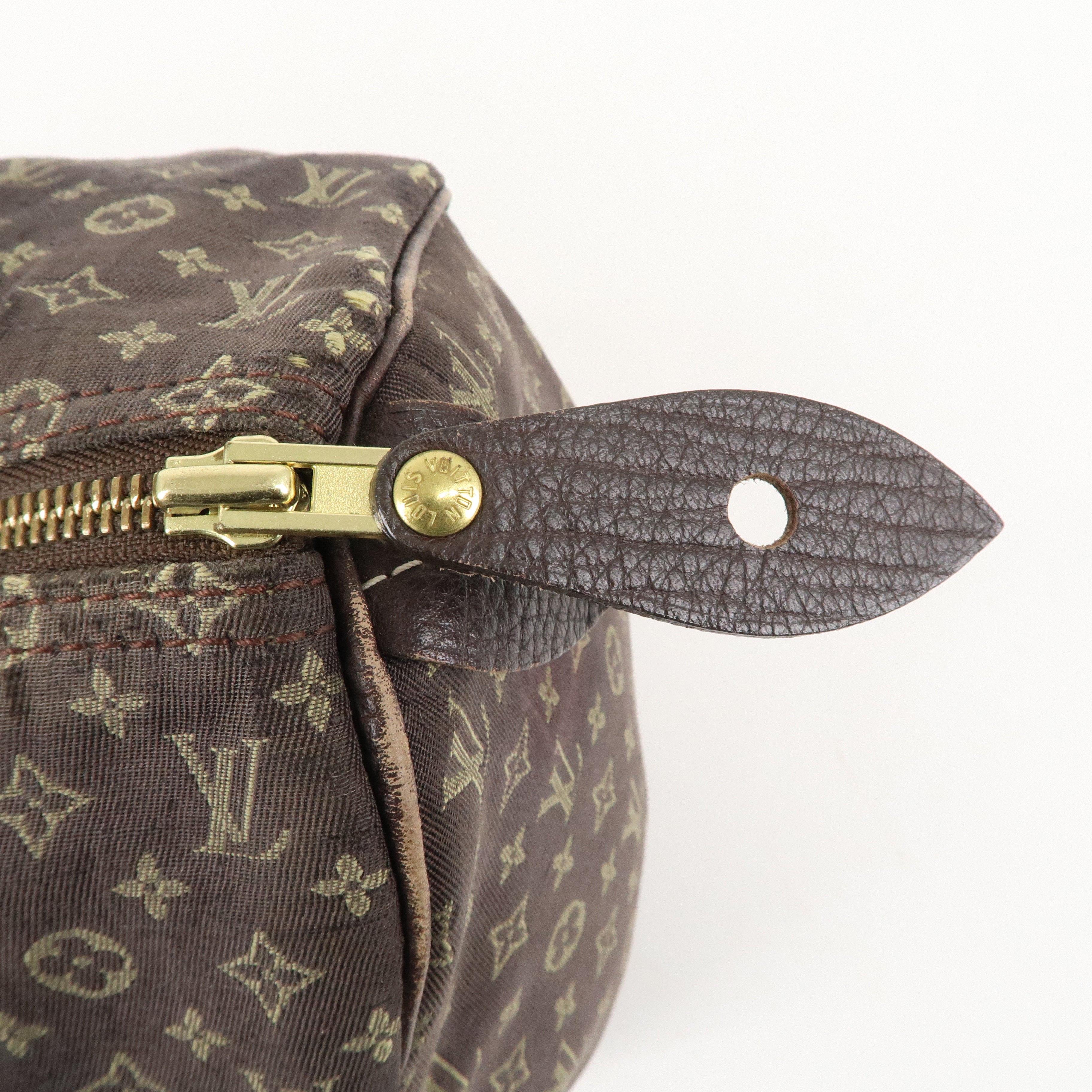 Louis Vuitton Monogram Mini Lin Speedy 30 Boston Bag Ebene M95224