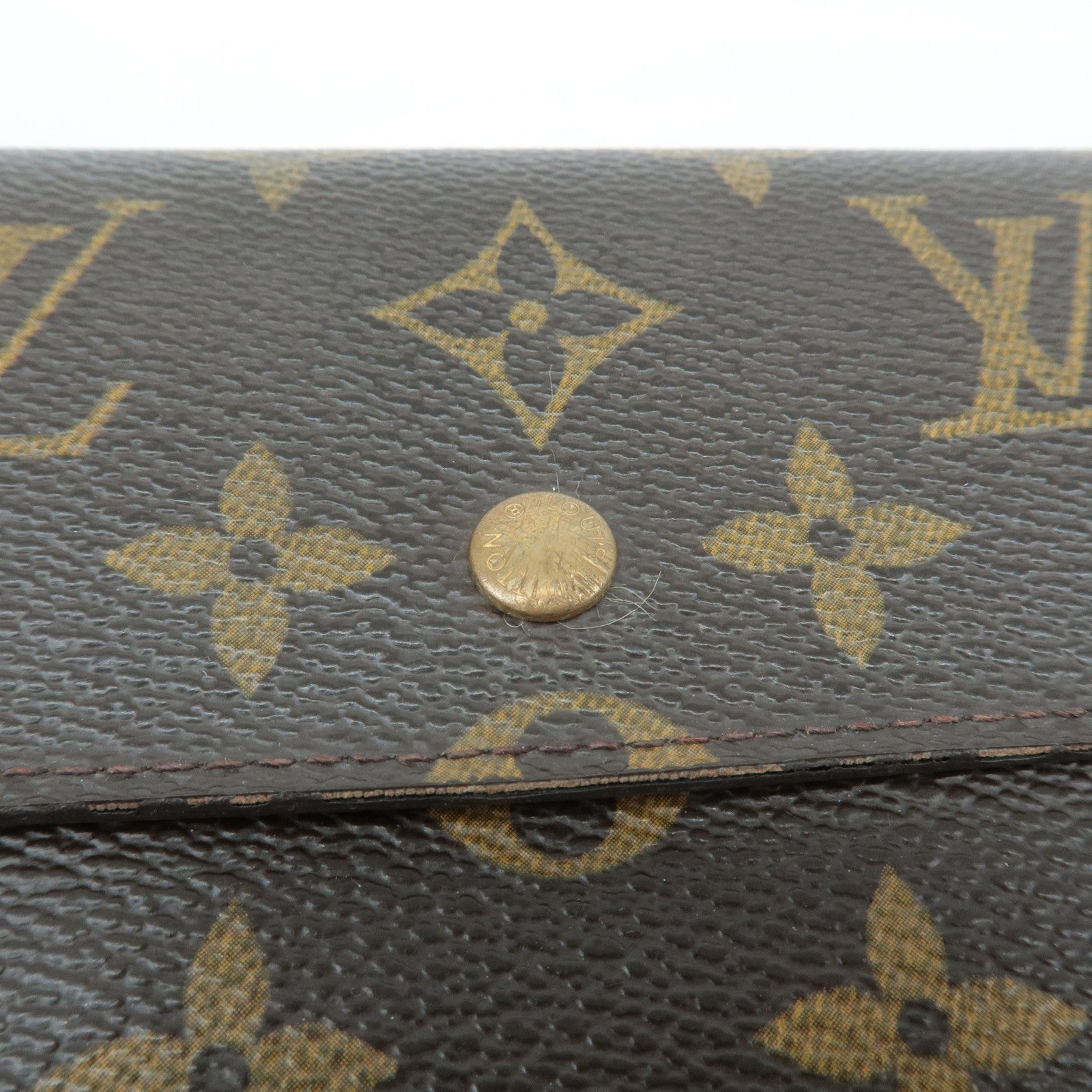 Louis Vuitton Set of 2 Monogram Porte Monnaie Portefeuil Wallet Used