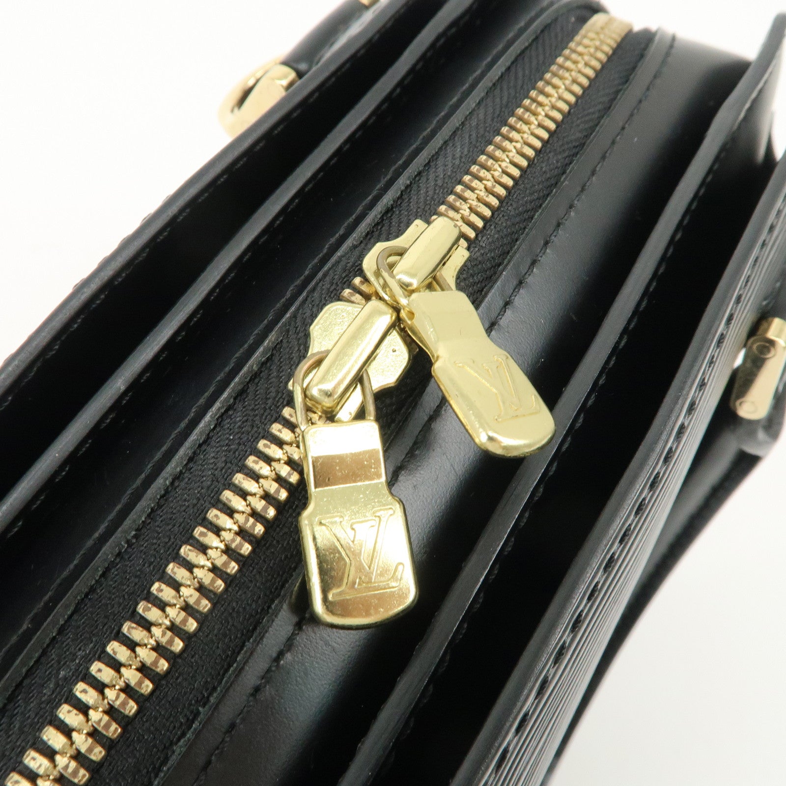 Louis Vuitton Epi Pont Neuf Hand Bag Gold HDW Noir Black M52052 Used