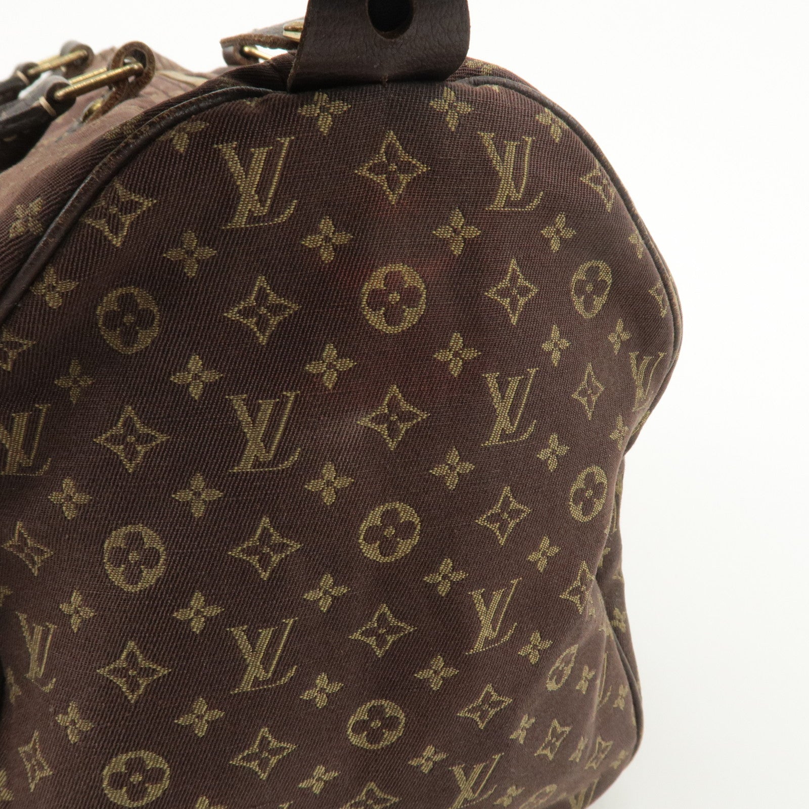 Louis Vuitton Monogram Mini Lin Speedy 30 Boston Bag Ebene M95224