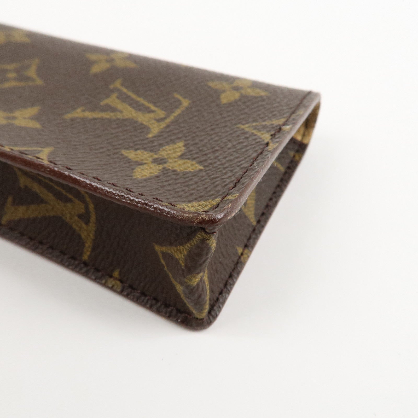 Louis Vuitton Monogram Set of 2 Glasses Case Brown M62962 Used