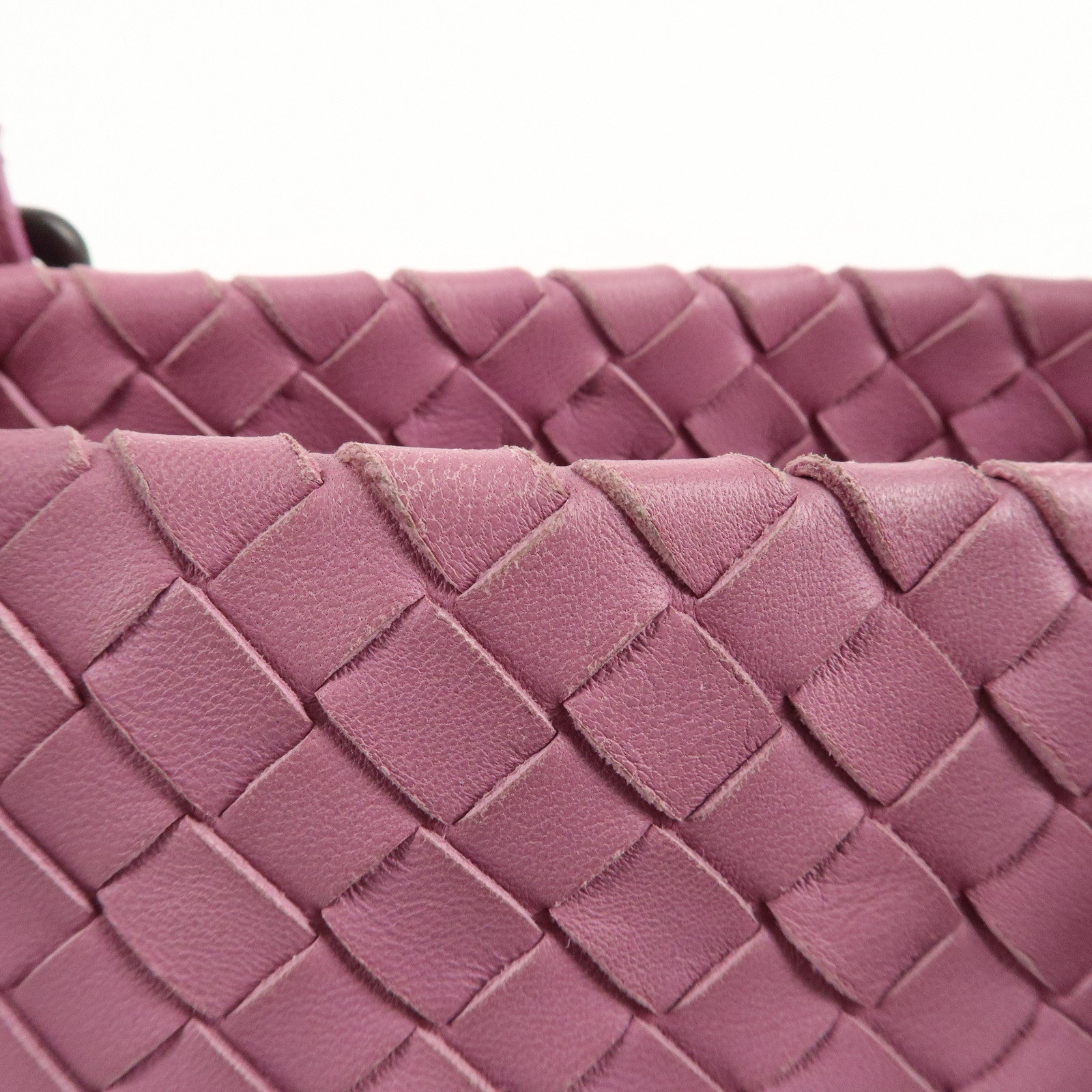 BOTTEGA VENETA Intrecciato Leather Mini Cesta Tote Bag Pink 481709