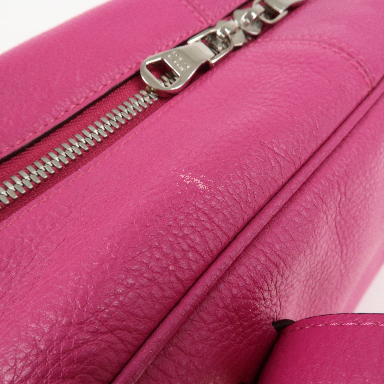 LOEWE Leather Herritage Mini Boston Bag Hand Bag Pink