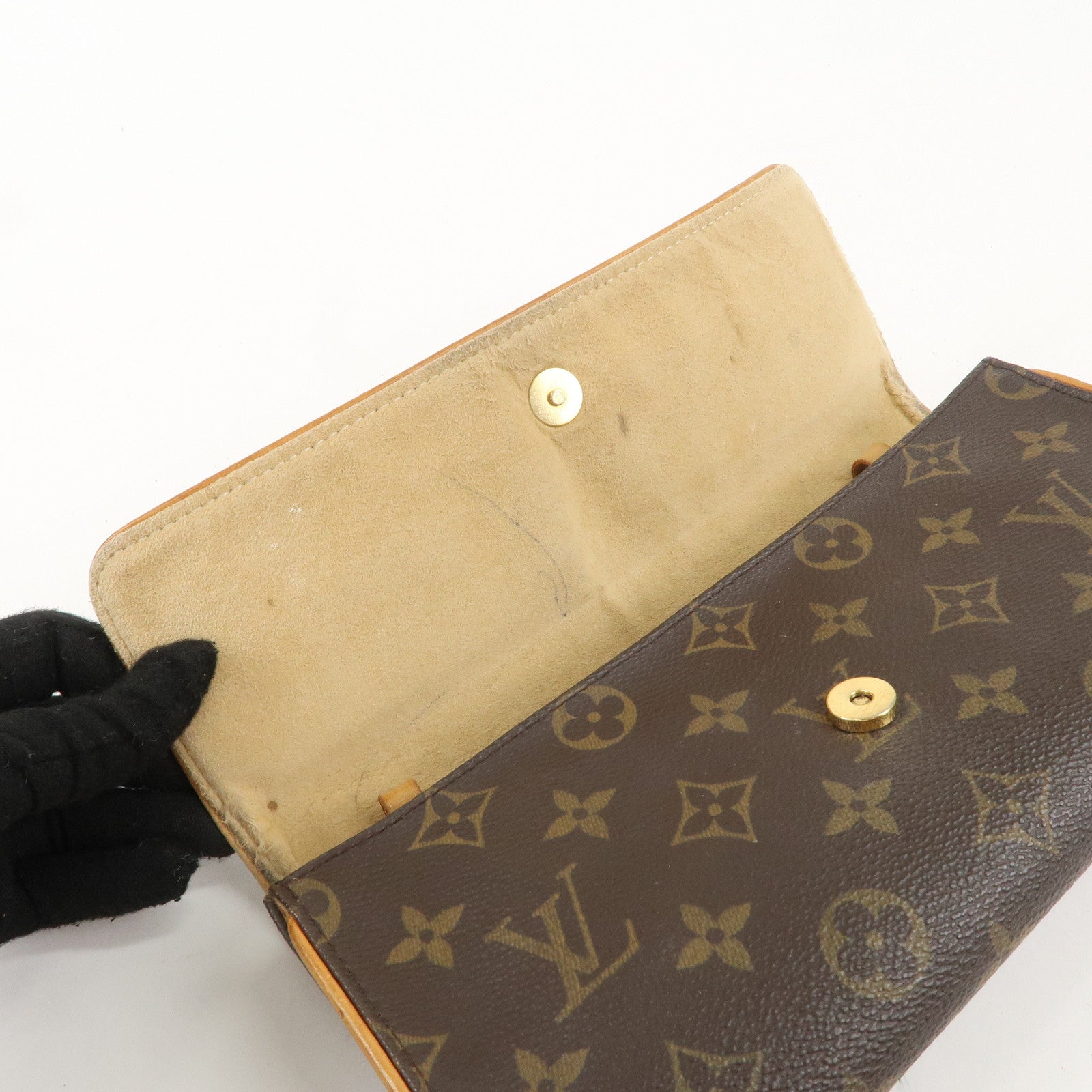 Louis Vuitton Monogram Pochette Twin GM 2Way Bag Brown M51852