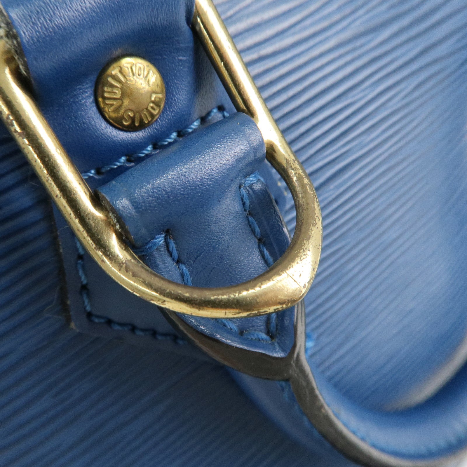 Louis Vuitton Epi Alma Hand Bag Toledo Blue M52145