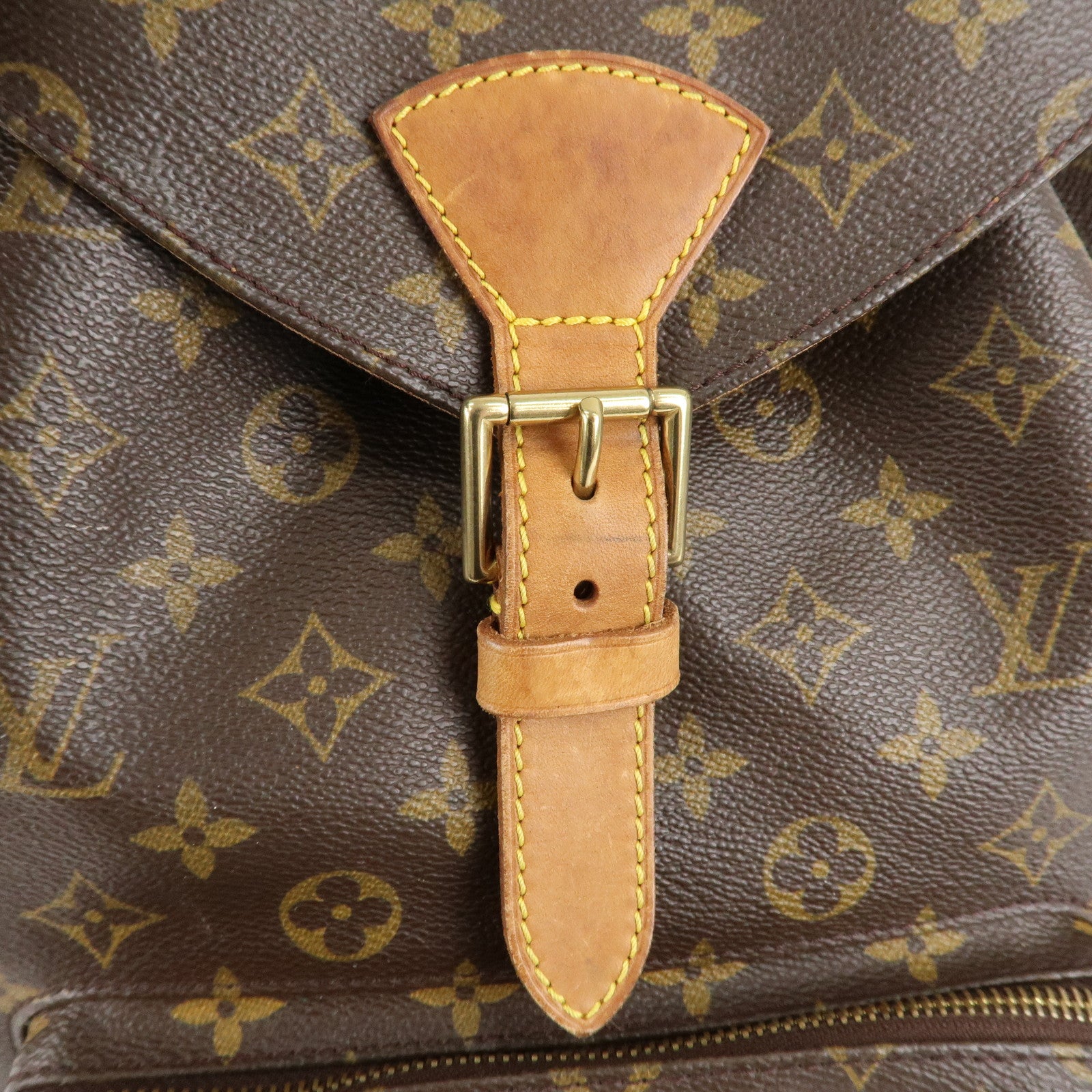 Louis Vuitton Monogram Montsouris GM Back Pack Brown M51135 Used