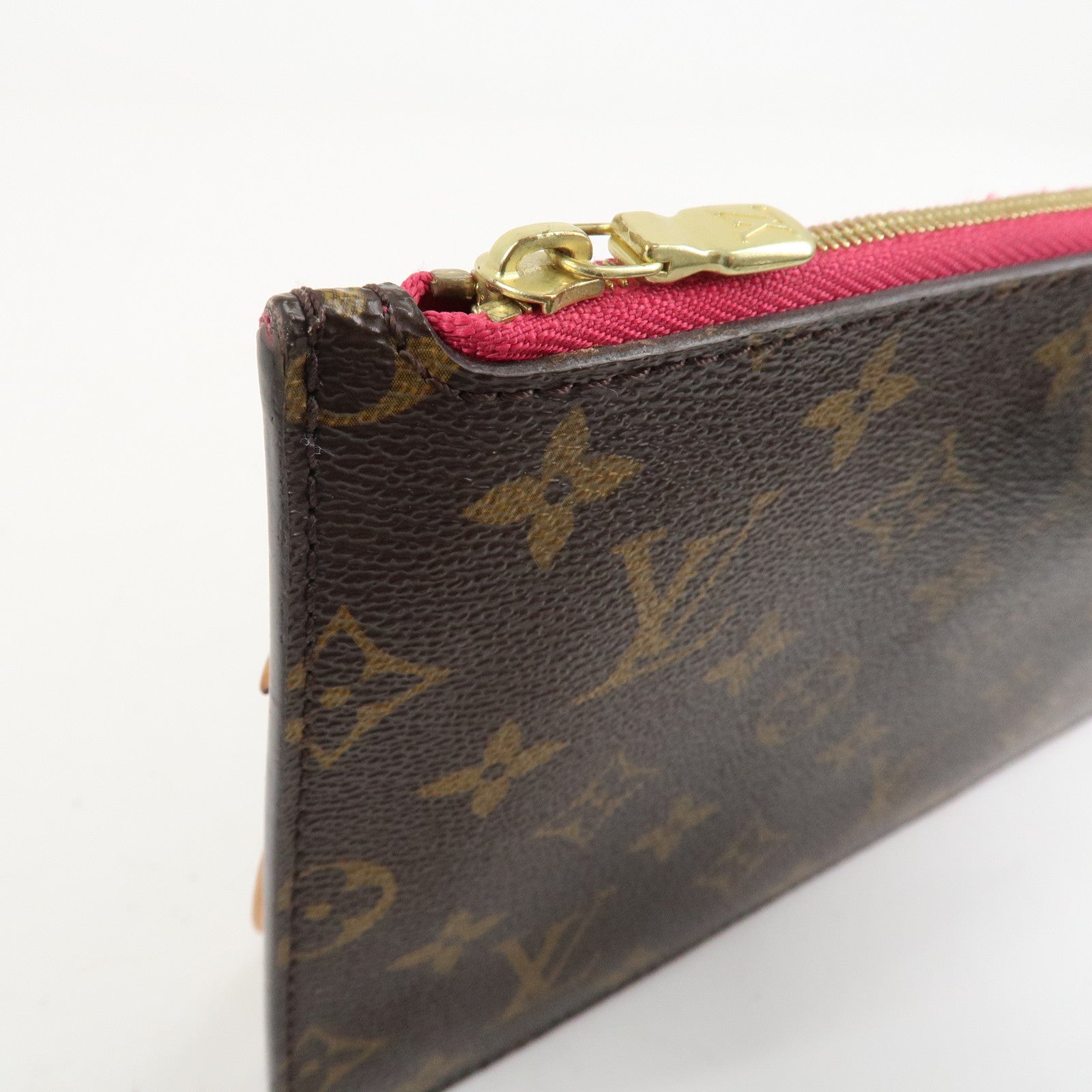 Louis Vuitton Monogram Pouch for Neverfull MM Tote Bag Fuchsia Used