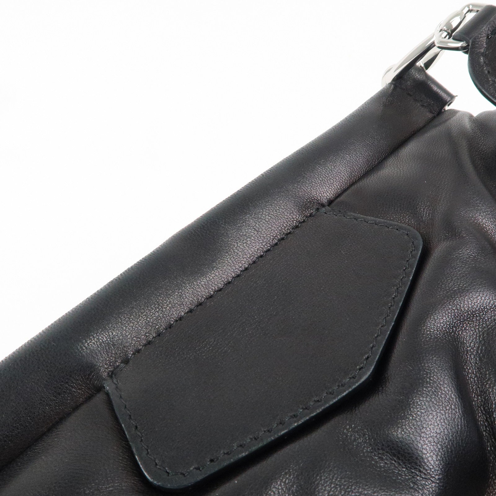 Maison Margiela Leather Grand Slam Shoulder Bag Black