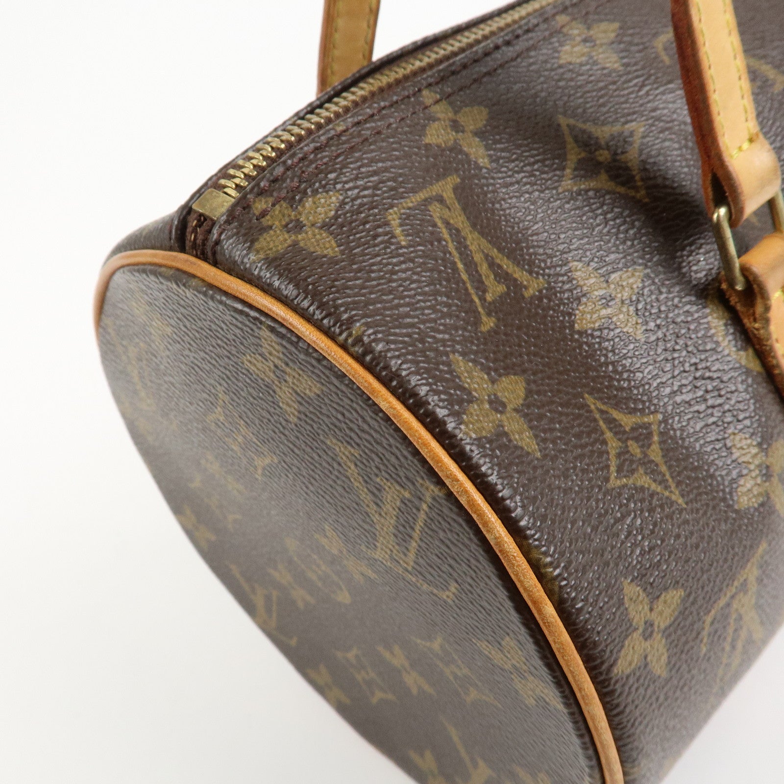 Louis Vuitton Monogram Papillon 30 Hand Bag Brown M51385 Used