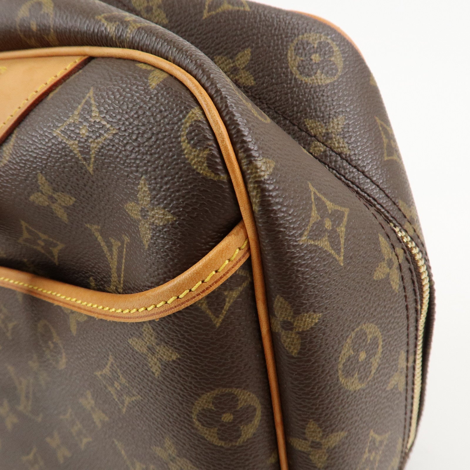 Louis Vuitton Monogram Deauville Hand Bag Brown M47270 Used