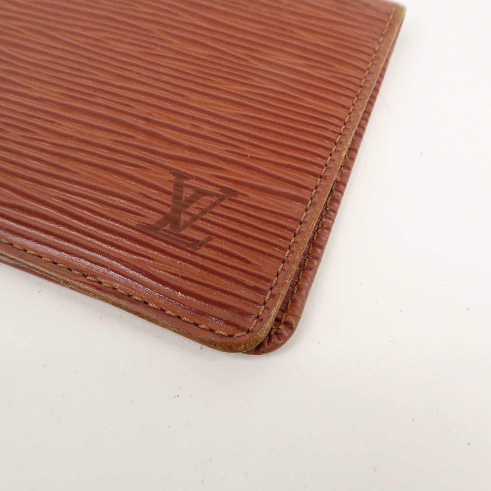 Louis Vuitton Set of 2 Taiga Epi Porte Card Case Brown M63203