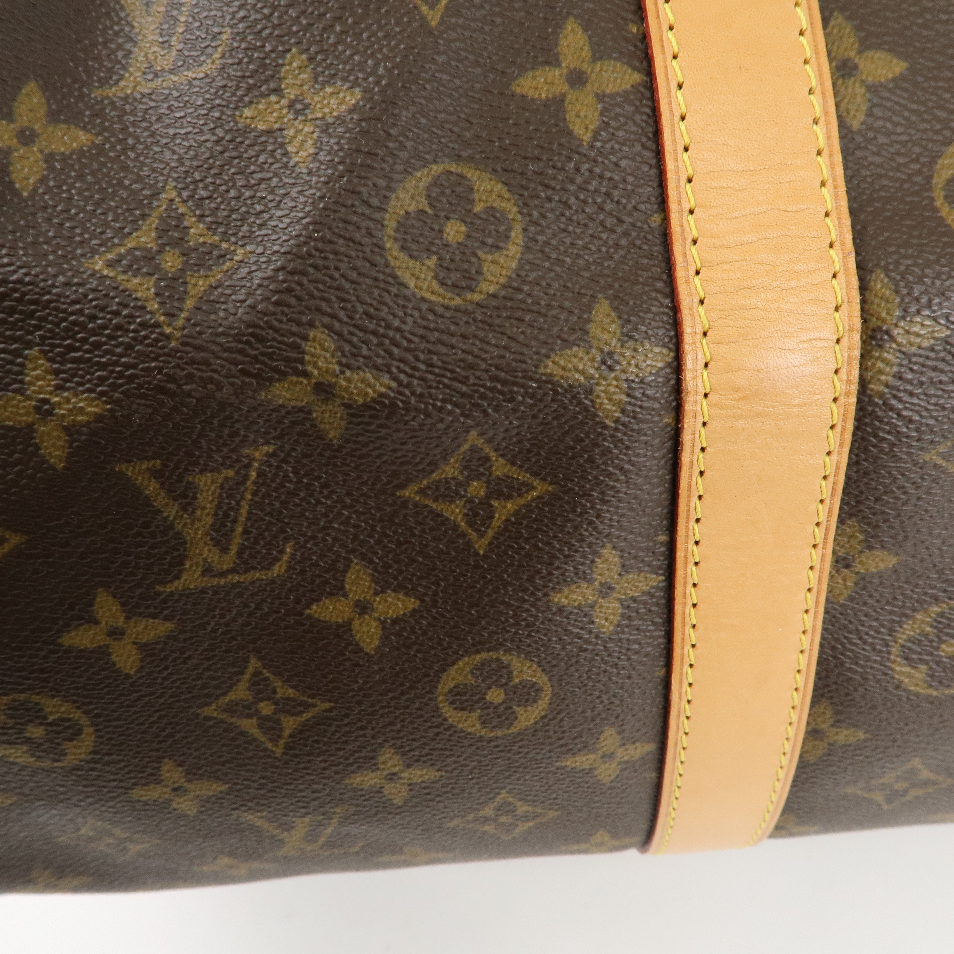 Louis Vuitton Monogram Keepall 60 Boston Bag Brown M42422