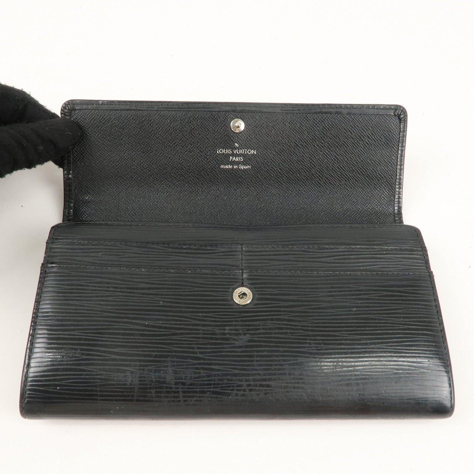 Louis Vuitton Epi Portefeuille Sarah Wallet Noir Black M63742