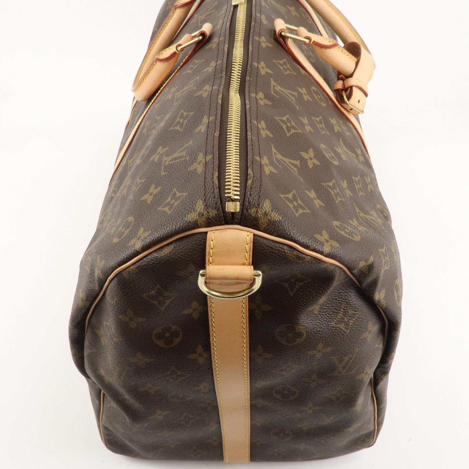 Louis Vuitton Monogram Keep All Bandouliere 60 Bag Brown M41412