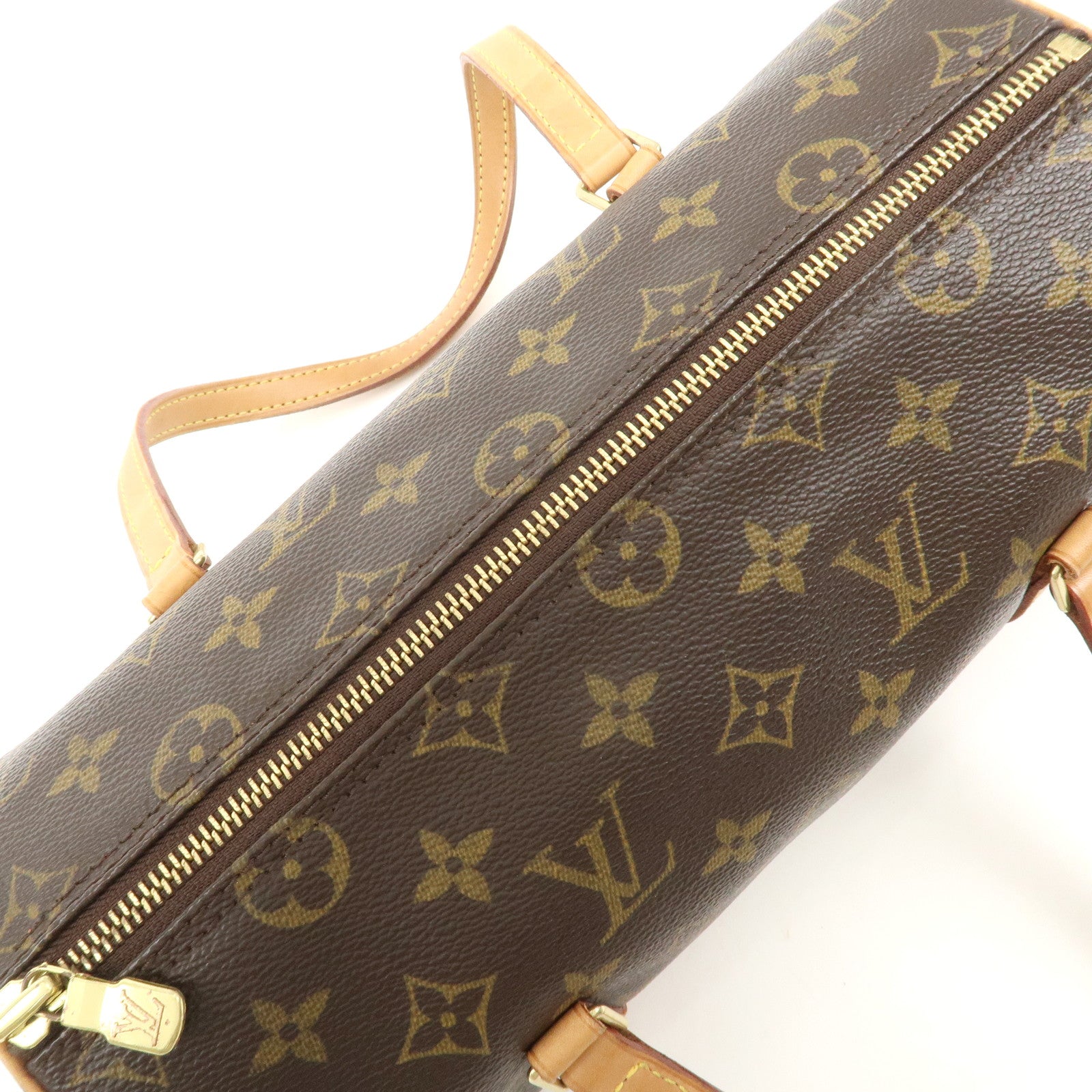 Louis Vuitton Monogram Papillon 26 Hand Bag Brown New Style M51386 Used