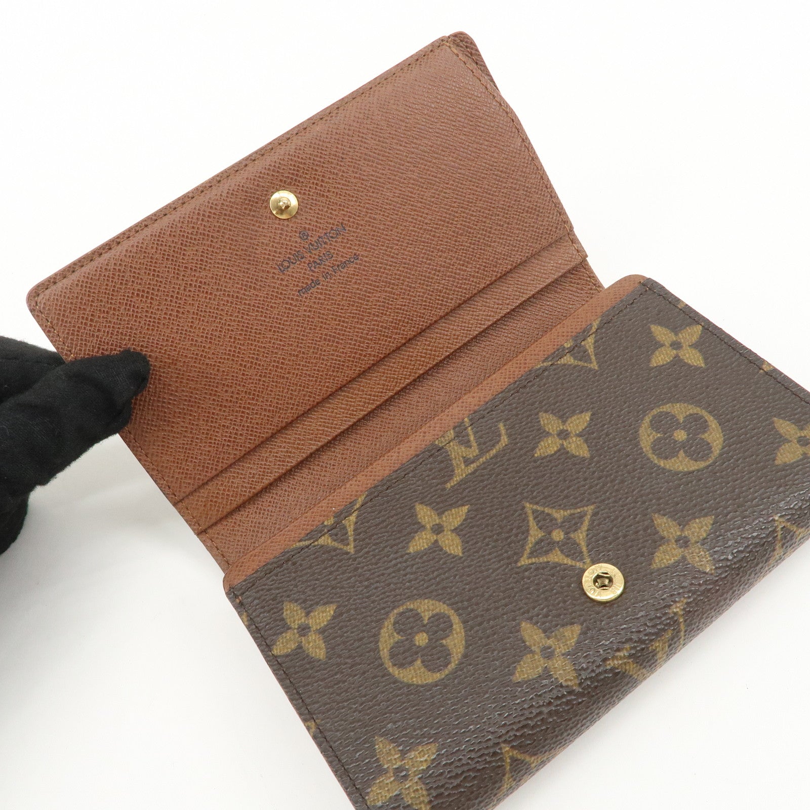 Louis Vuitton Monogram Porte Monnaie Billets Tresor Wallet M61730 Used