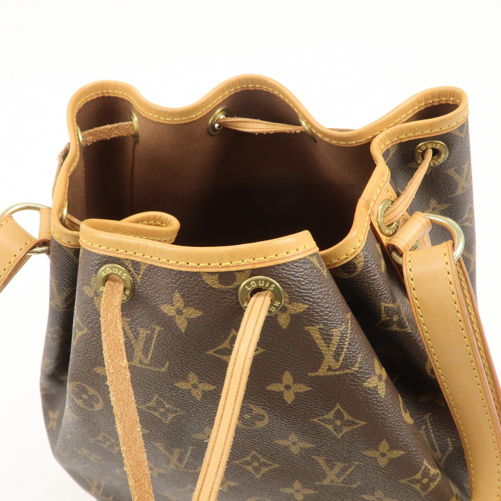 Louis Vuitton Monogram Noe Shoulder Bag Hand Bag Brown M42224 Used