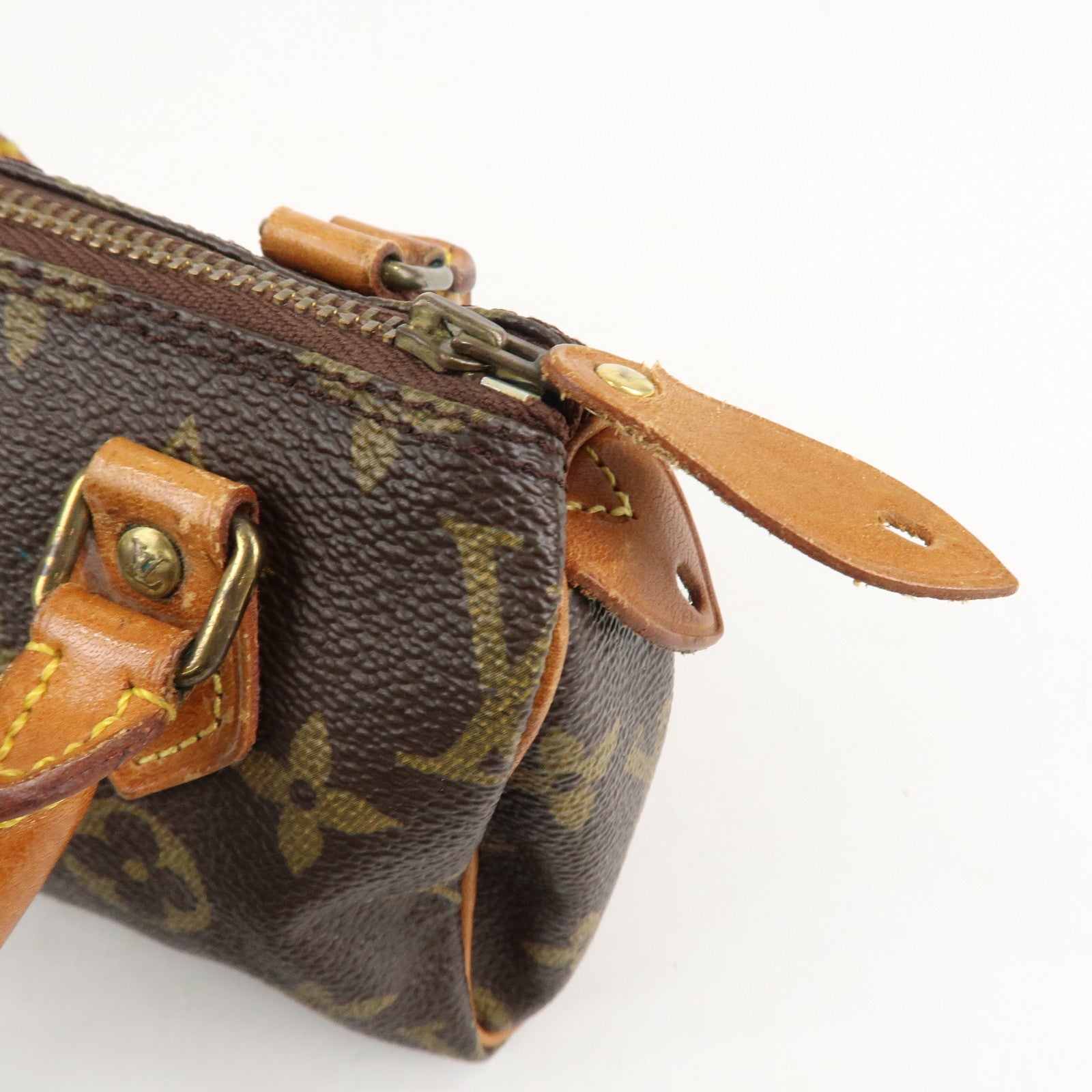 Louis Vuitton Monogram Mini Speedy Hand Bag Brown M41534