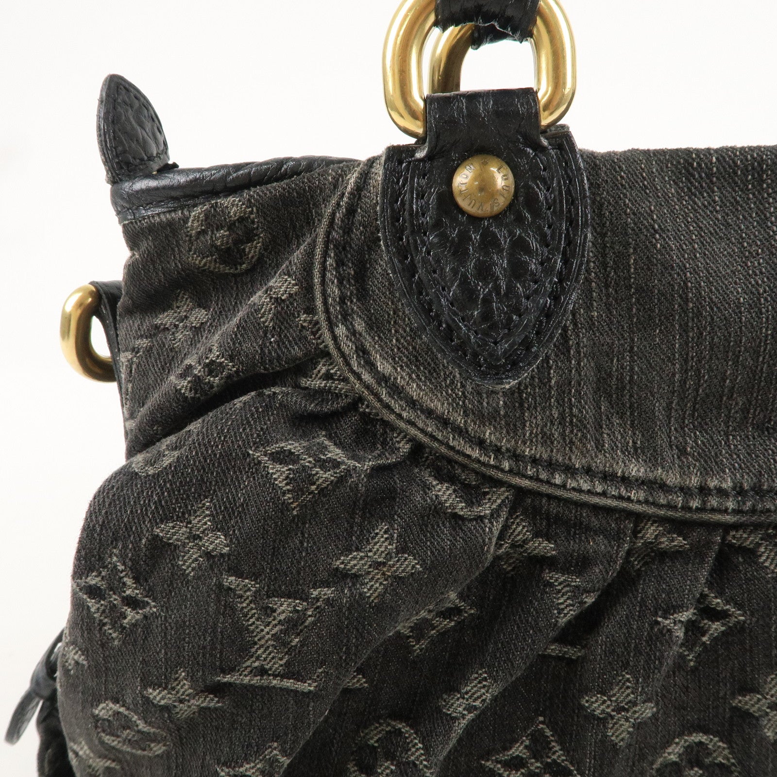 Louis Vuitton Monogram Denim Neo Cabby MM 2Way Bag Noir M95351