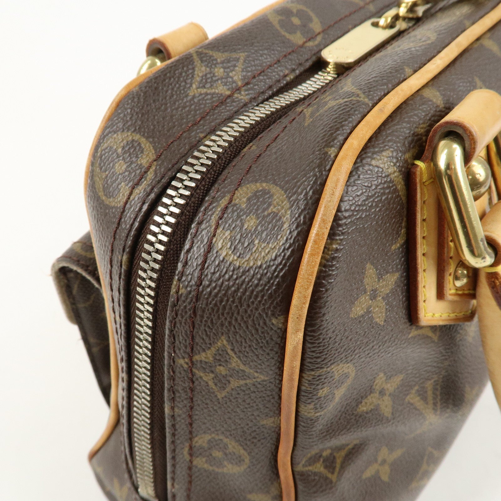 Louis Vuitton Monogram Manhattan PM Hand Bag Brown M40026 Used