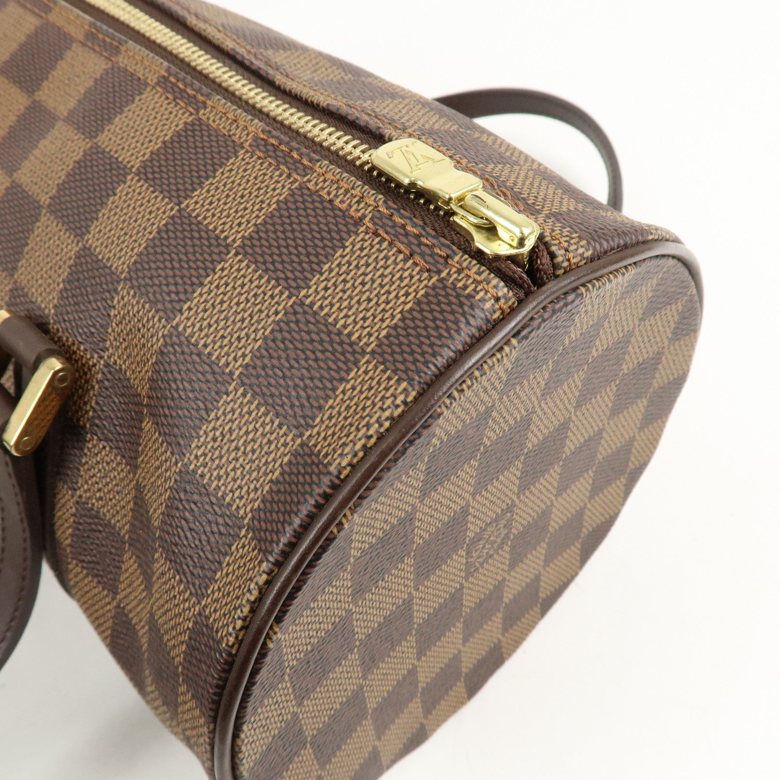 Louis Vuitton Damier Ebene Papillon 30 Hand Bag Brown N51303 Used