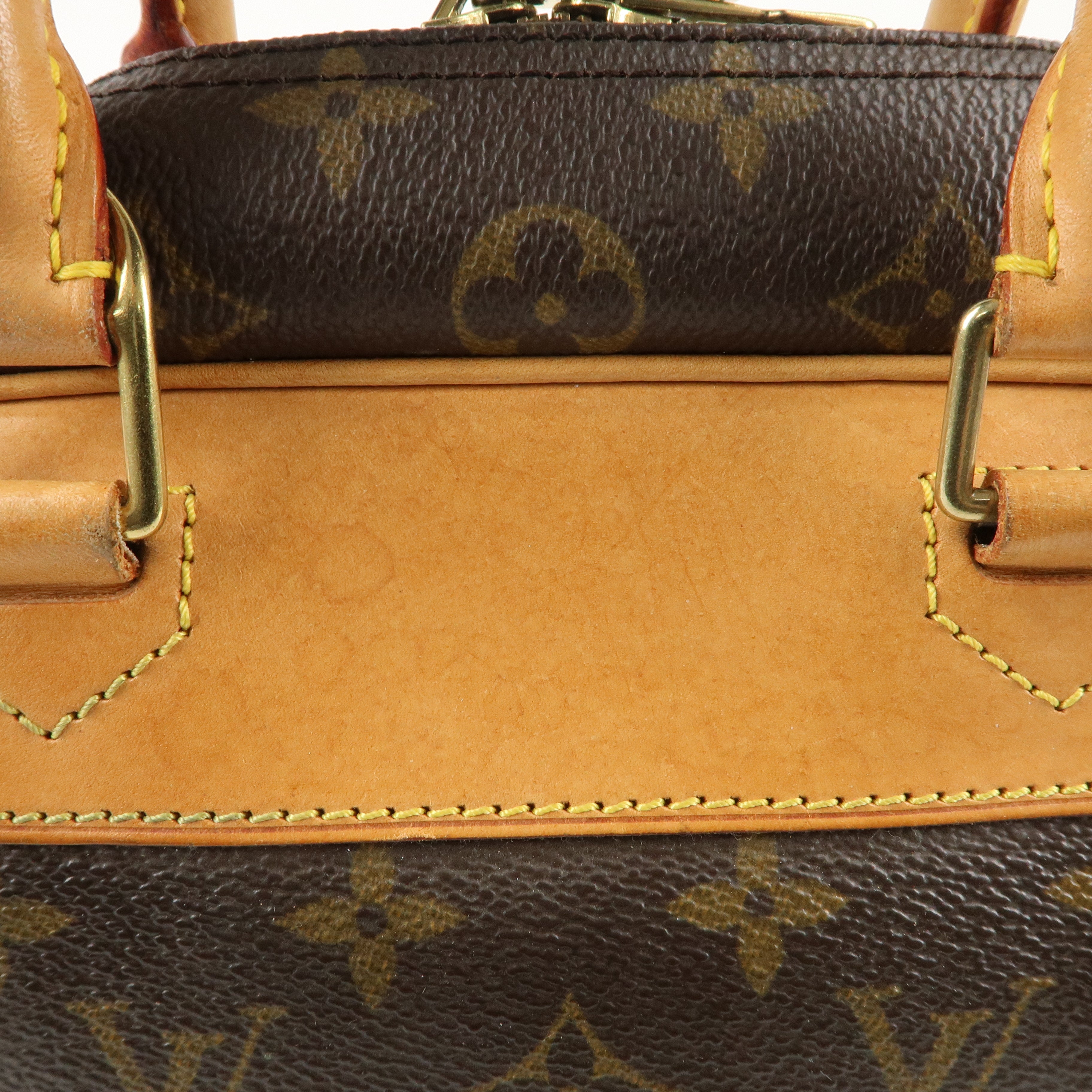 Louis Vuitton Monogram Deauville Hand Bag Brown M47270