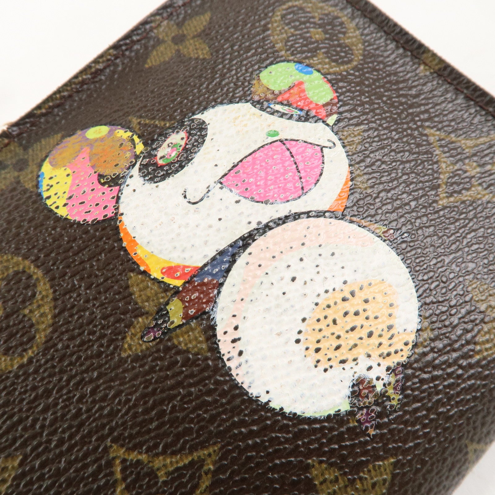 Louis Vuitton Murakami Panda Print Porte Monnaie Zip Wallet M61729