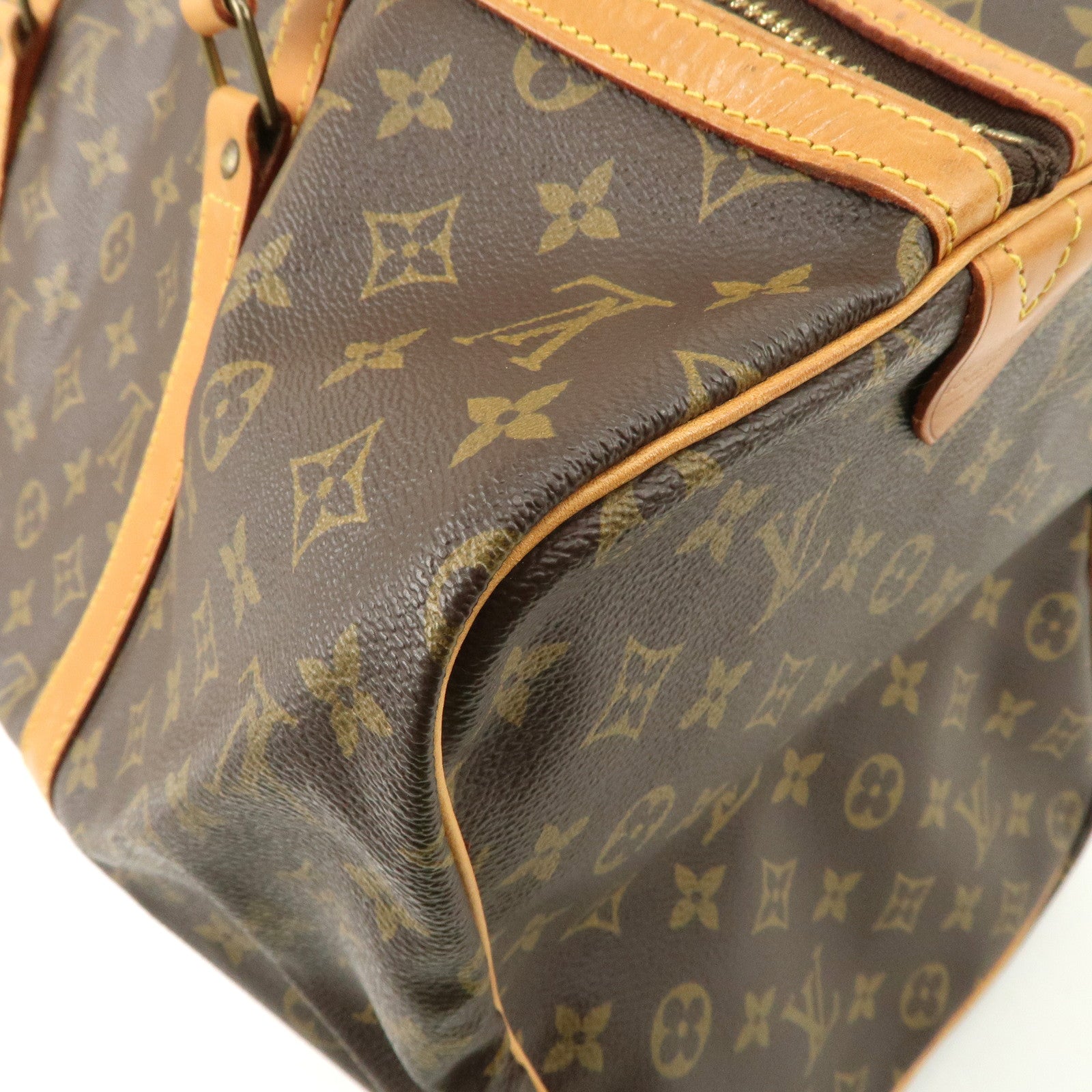 Louis Vuitton Monogram Sac Souple 45 Boston Bag Brown M41624 Used