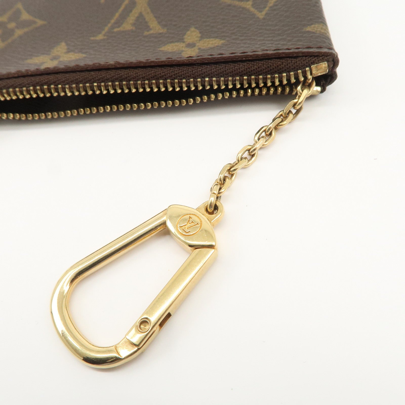 Louis Vuitton Monogram Pochette Cles Coin Case Key Case  M62650